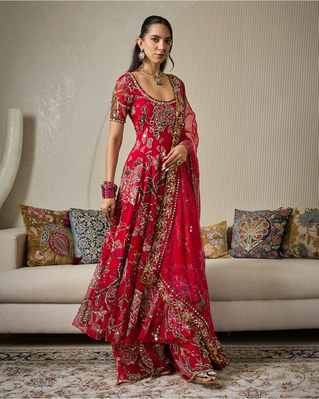 Marwa Anarkali And Sharara Set