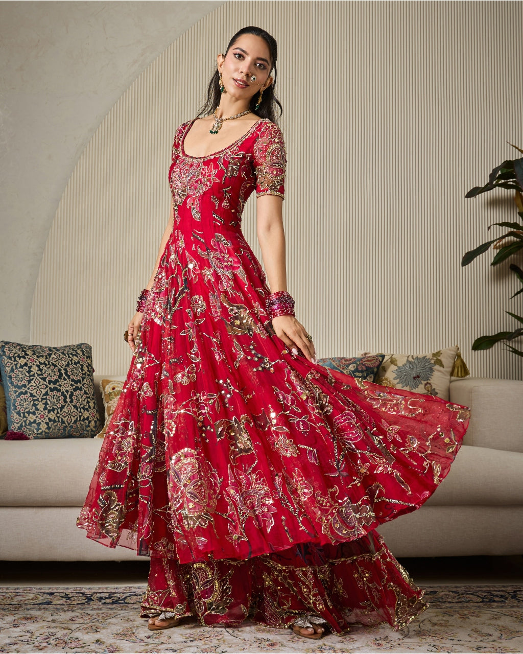 Marwa Anarkali And Sharara Set