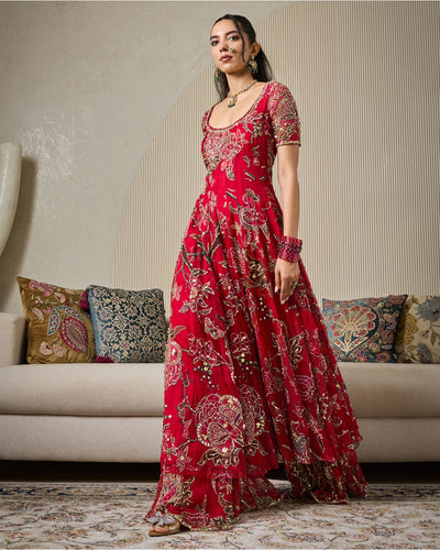 Marwa Anarkali And Sharara Set