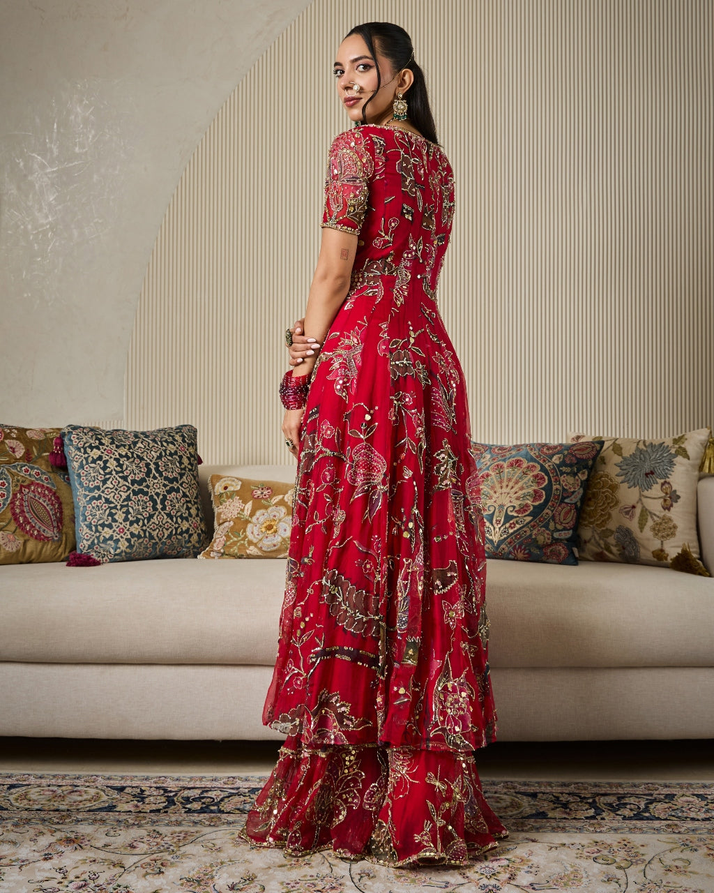 Marwa Anarkali And Sharara Set