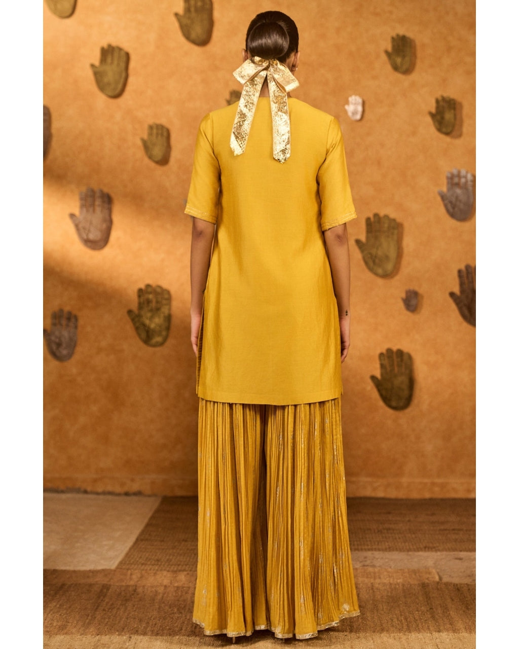 Spiced Ochre Gilded Kettle Kurta Set