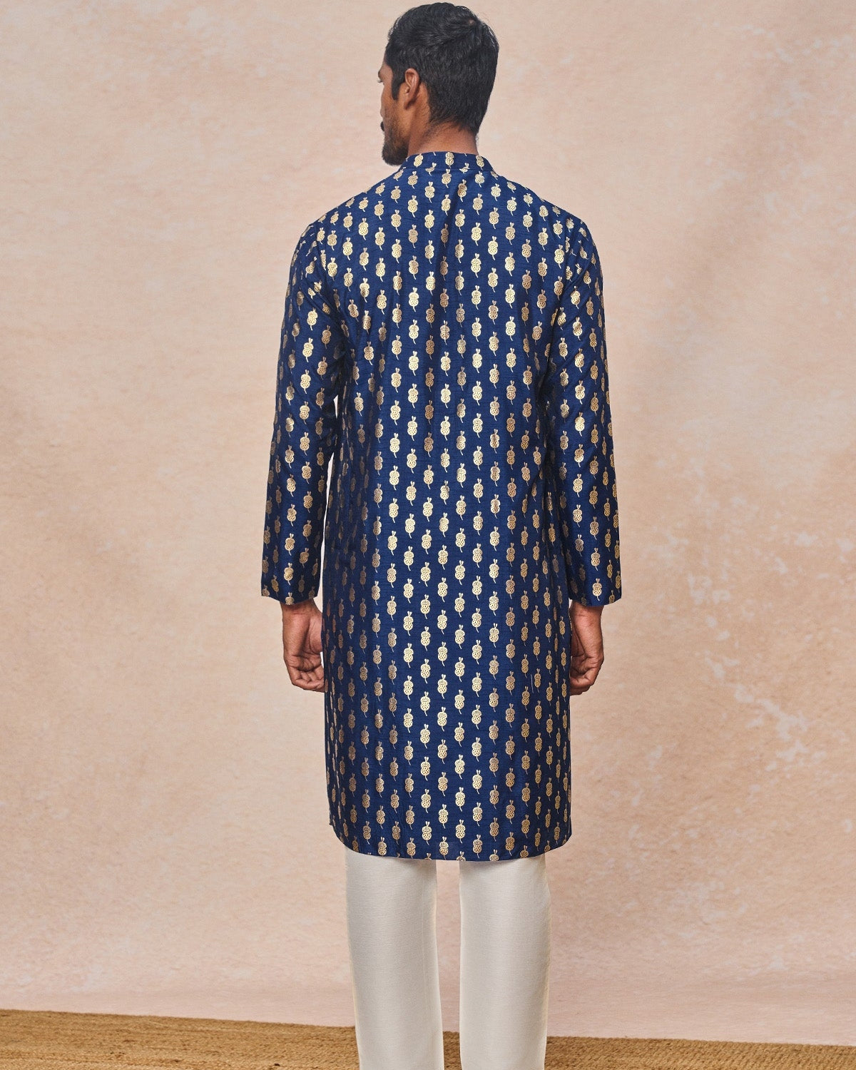 Navy Blue Teardrop Kurta Set