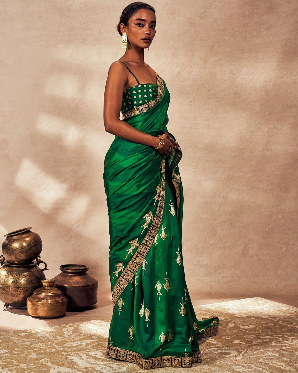 Green Mystic Sari Set