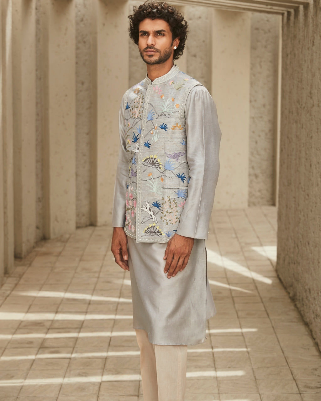 Gray Classic Kurta Set