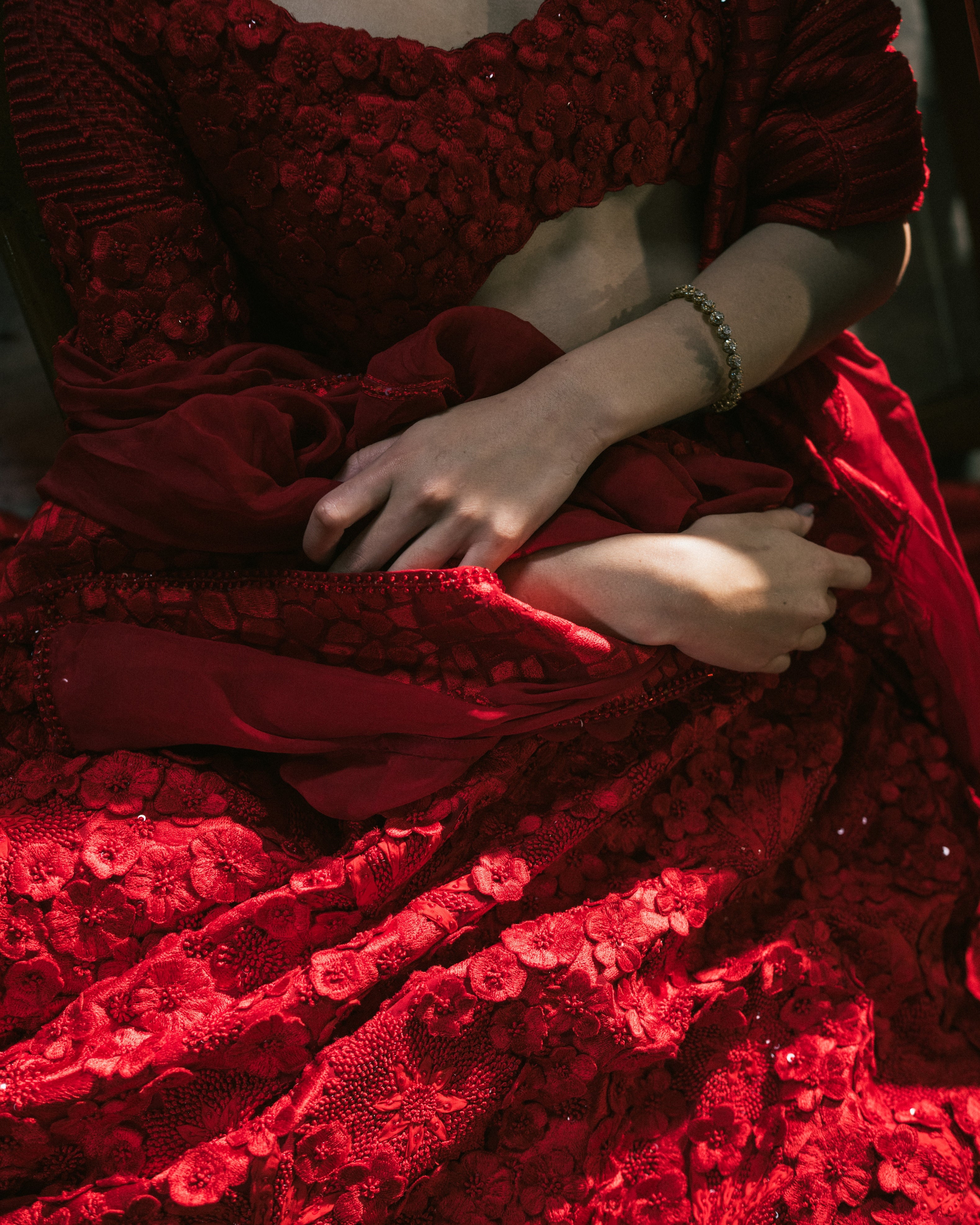 Red Lilian Lehenga Set