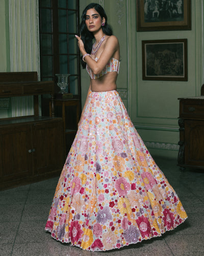 Ivory Iris Lehenga Set