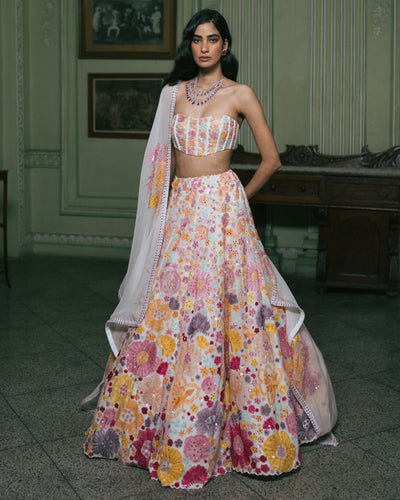 Ivory Iris Lehenga Set