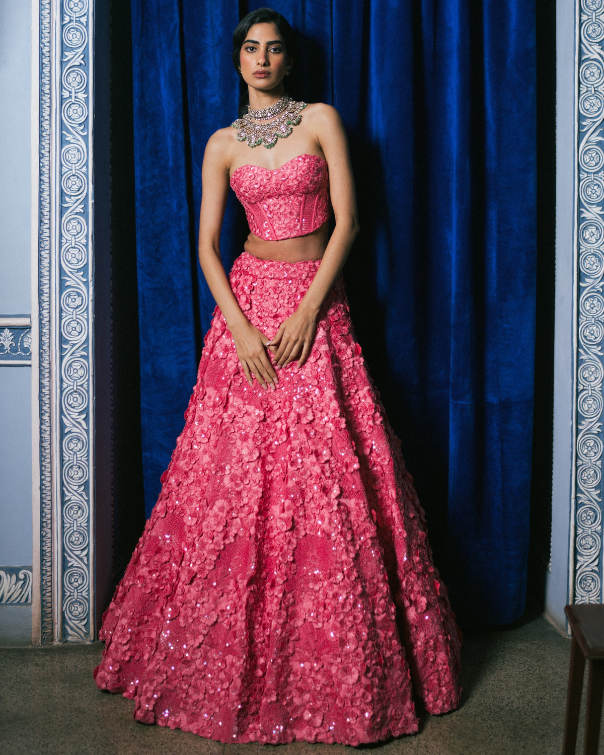 Pink Lillian Lehenga Set