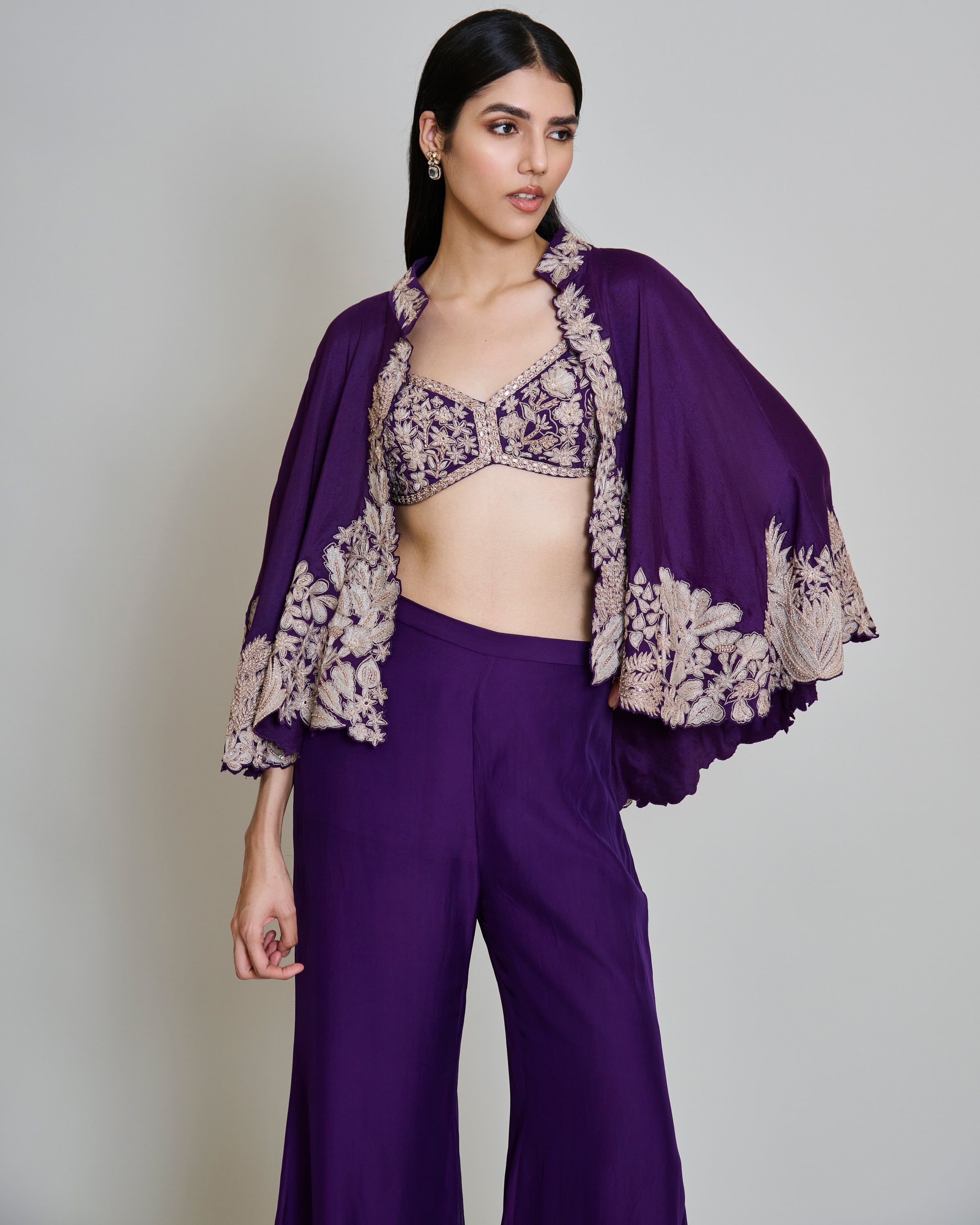 Purple Kalie Cape Set