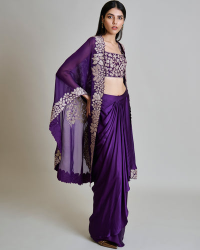 Purple Lea Cape Set