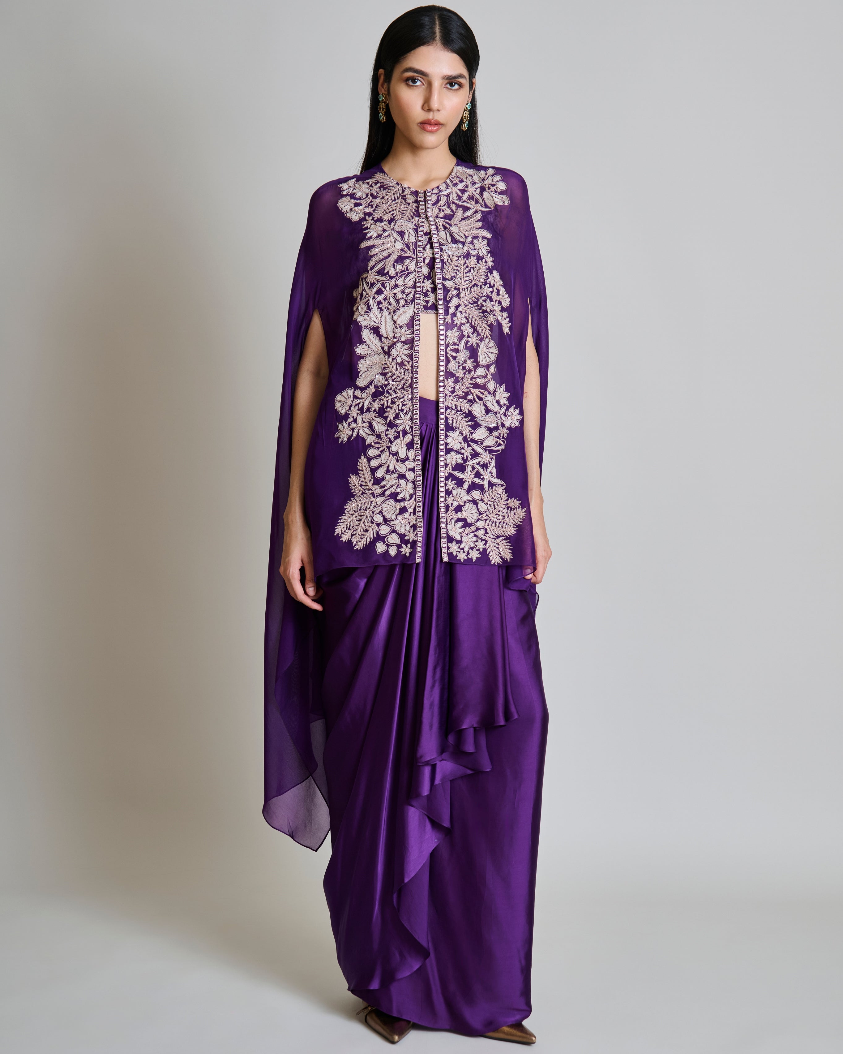 Purple Aurea Skirt Set