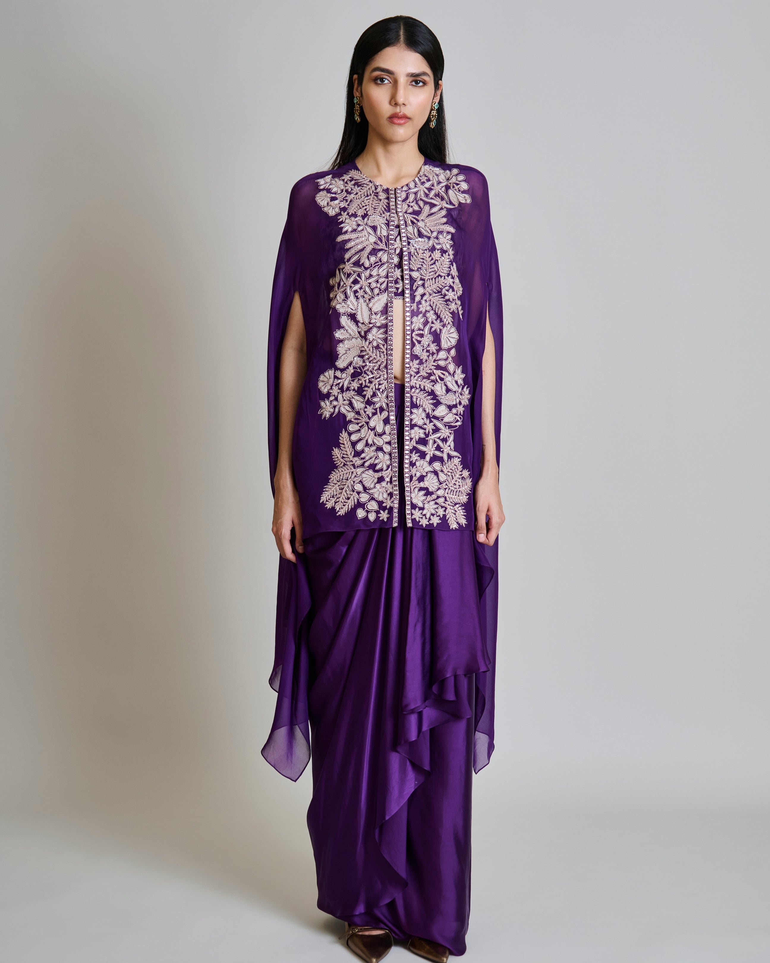 Purple Aurea Skirt Set