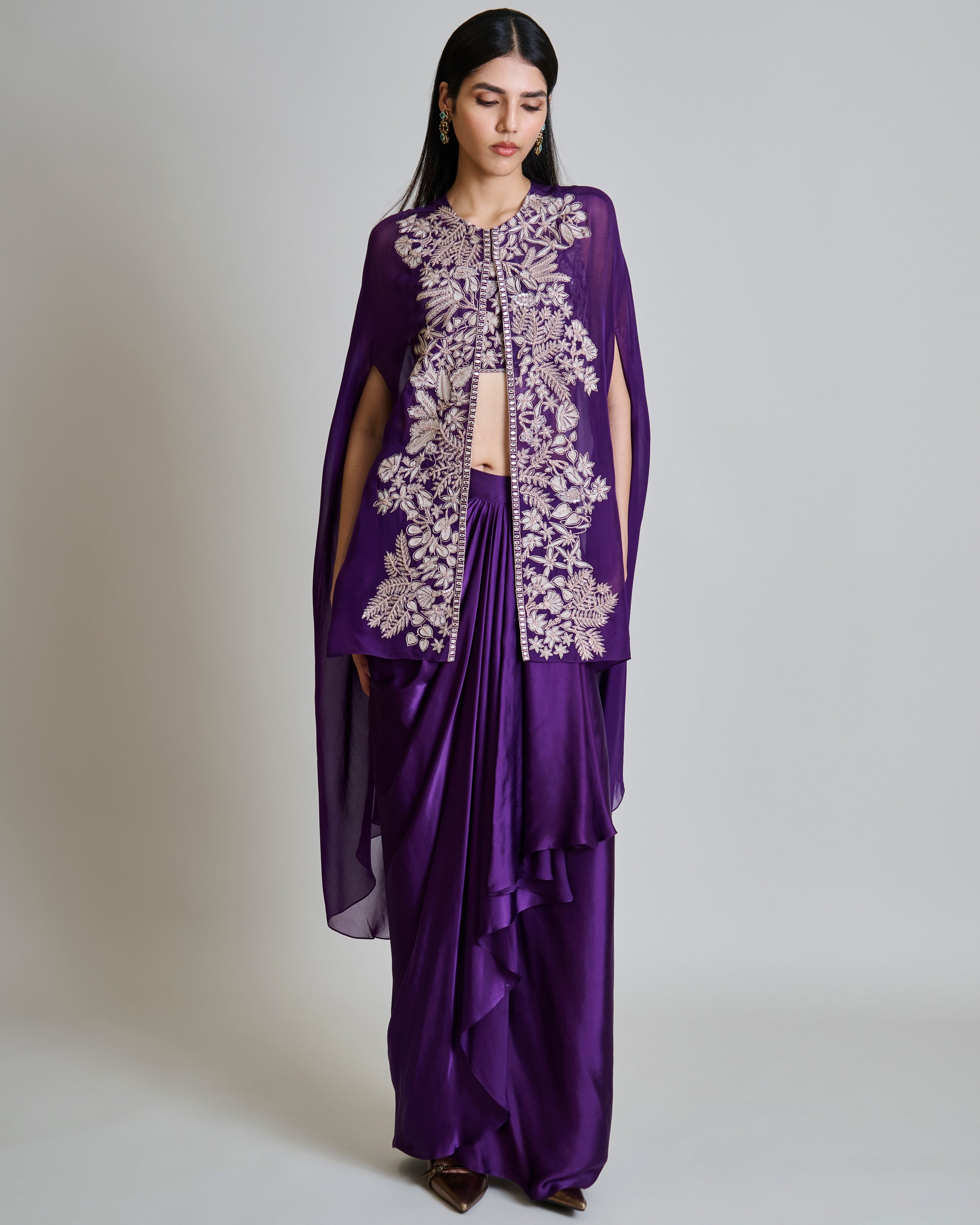 Purple Aurea Skirt Set