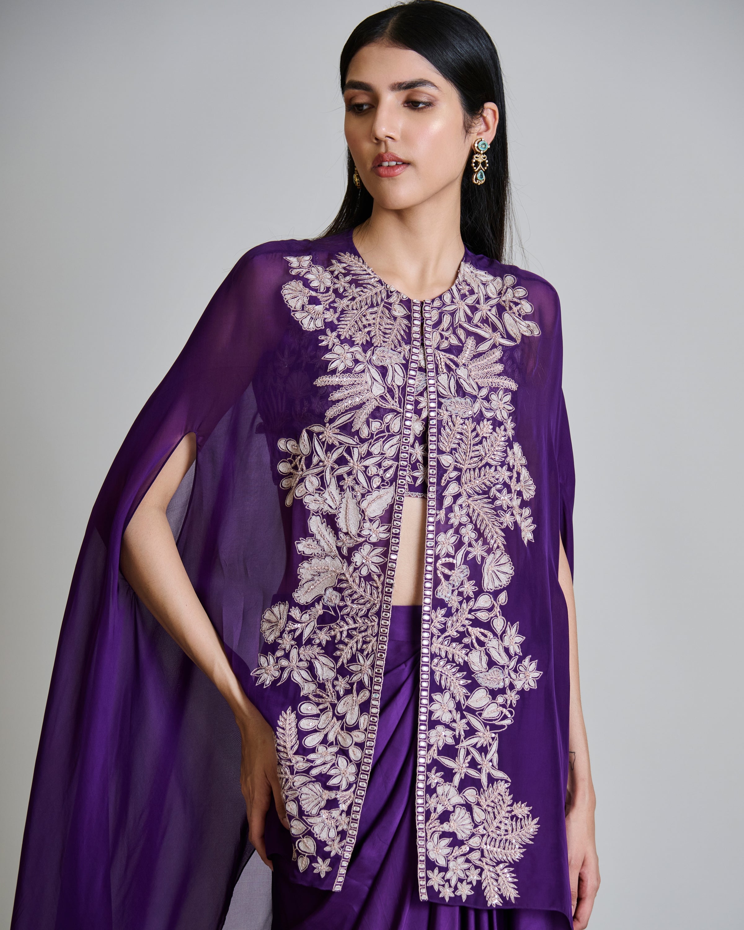 Purple Aurea Skirt Set