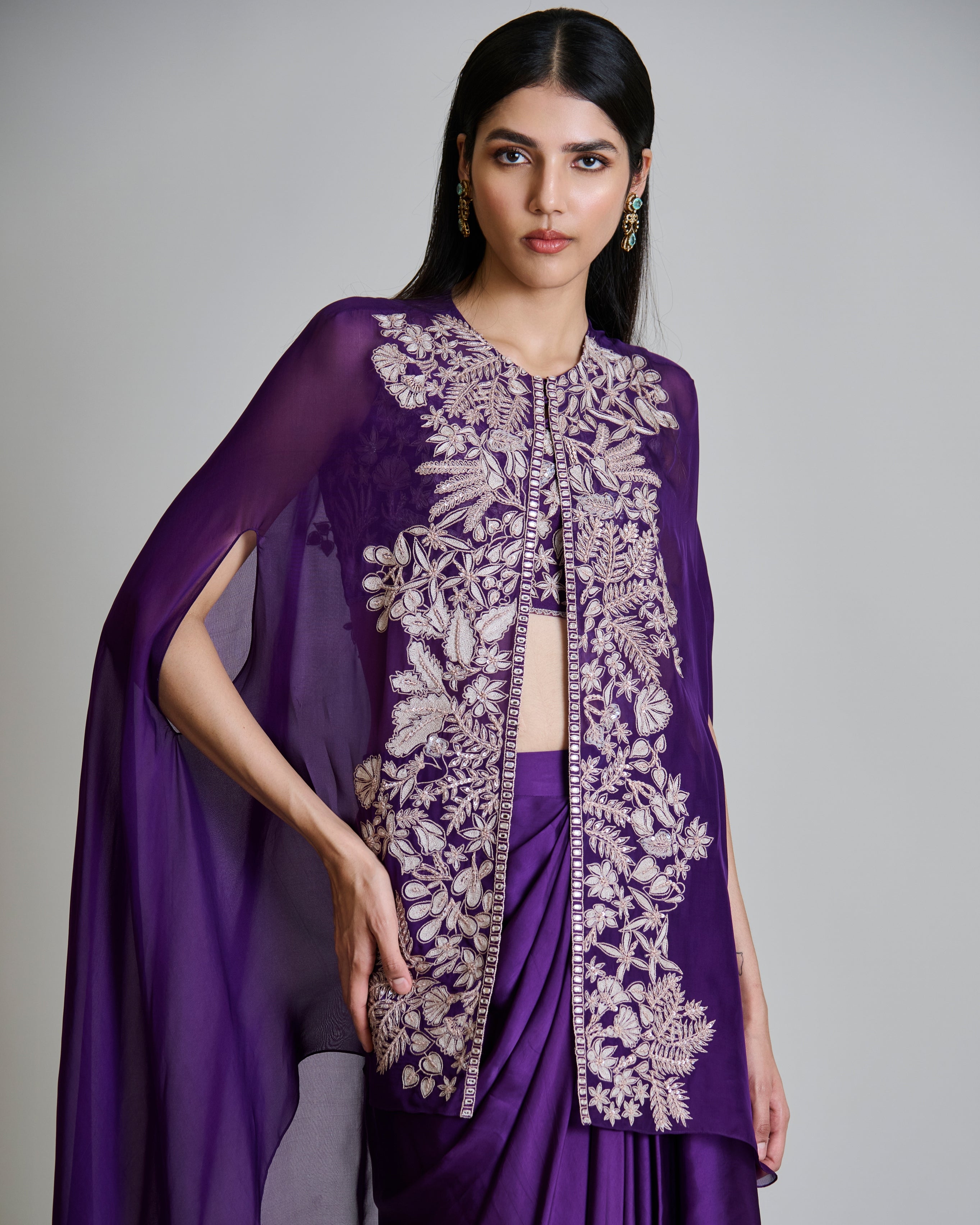 Purple Aurea Skirt Set