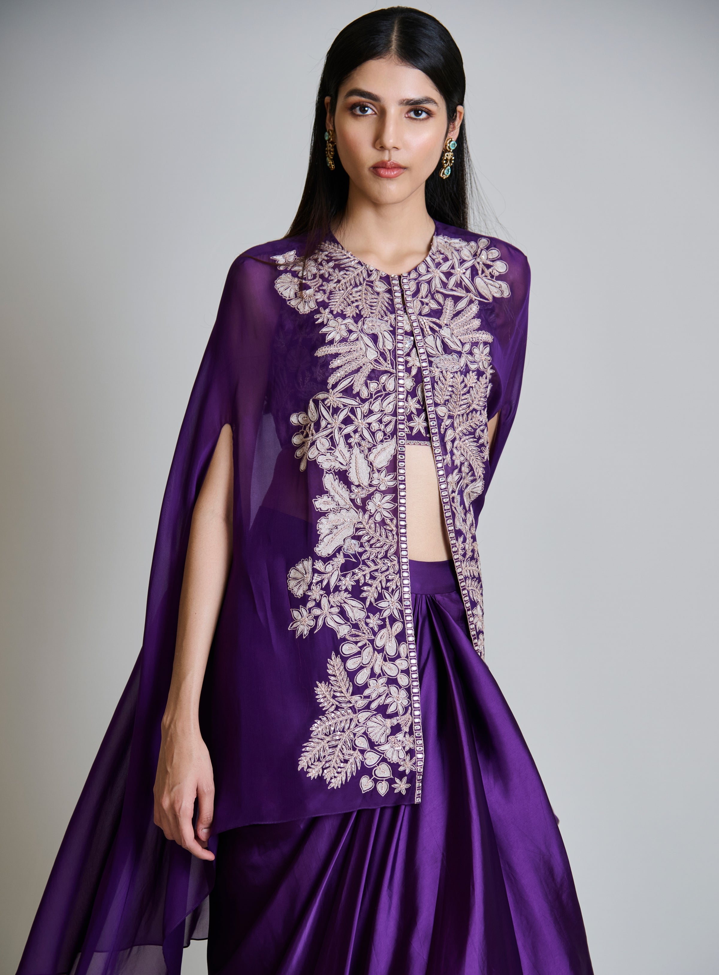 Purple Aurea Skirt Set