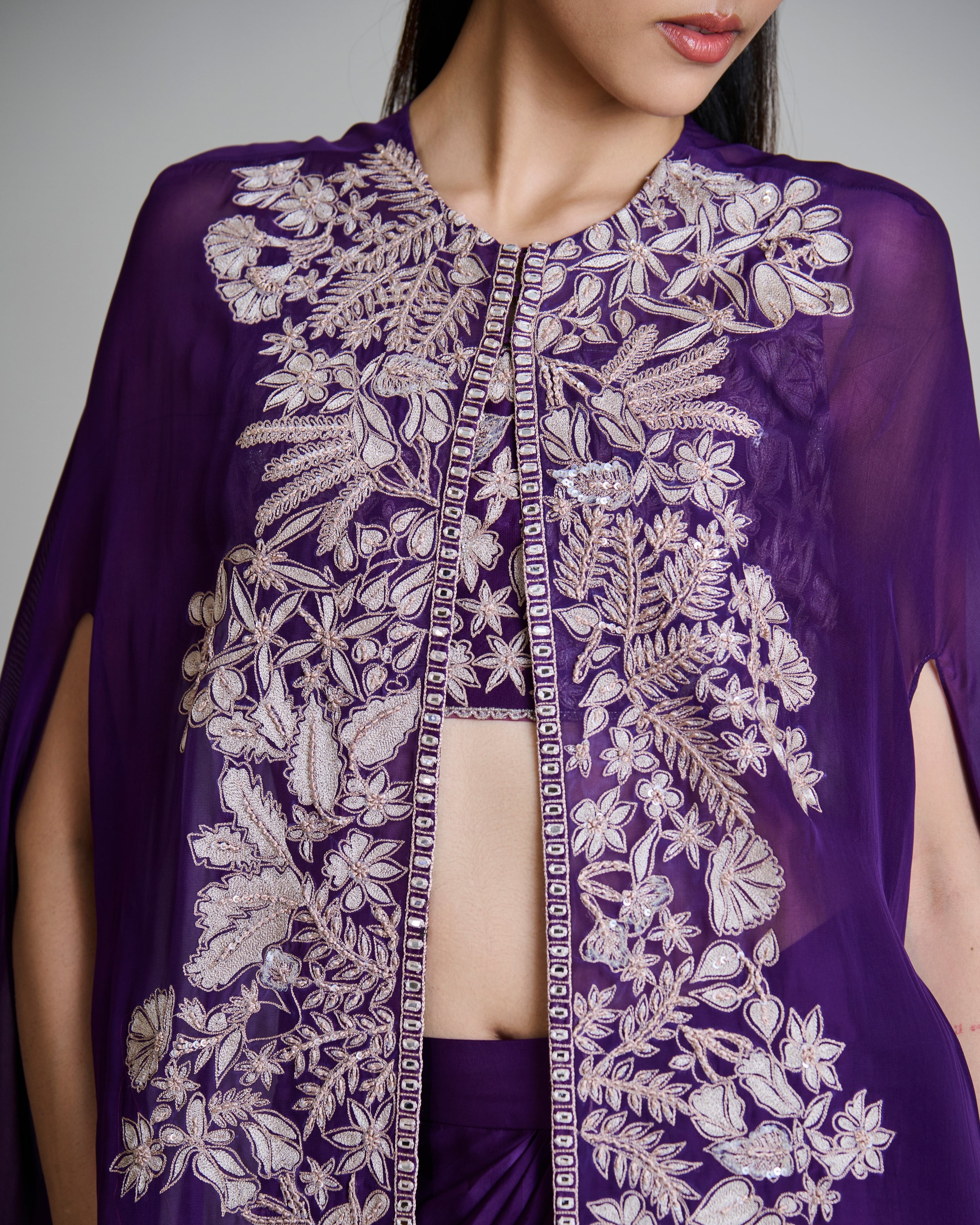 Purple Aurea Skirt Set