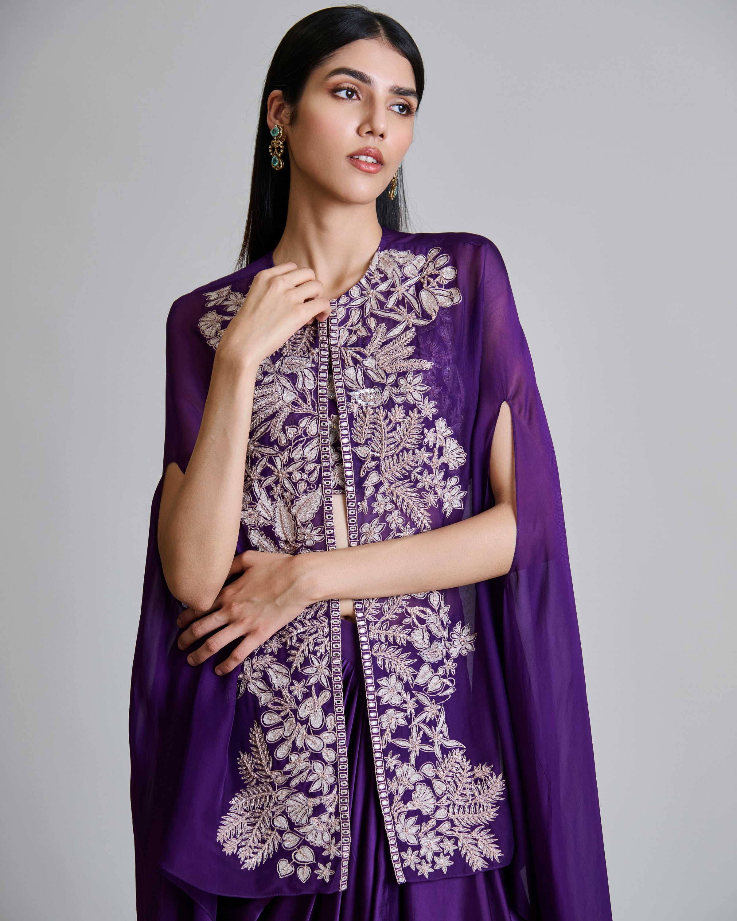 Purple Aurea Skirt Set