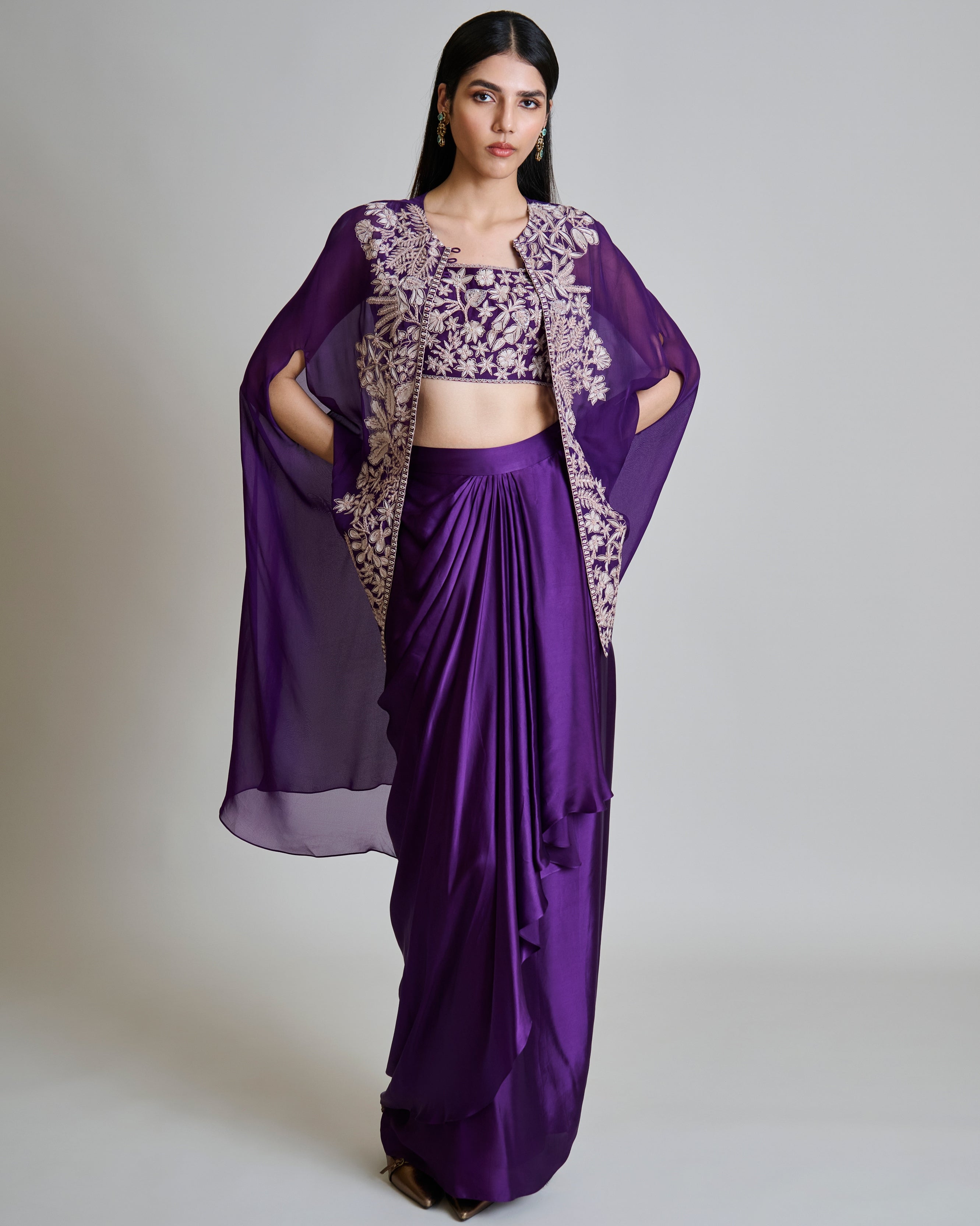 Purple Aurea Skirt Set