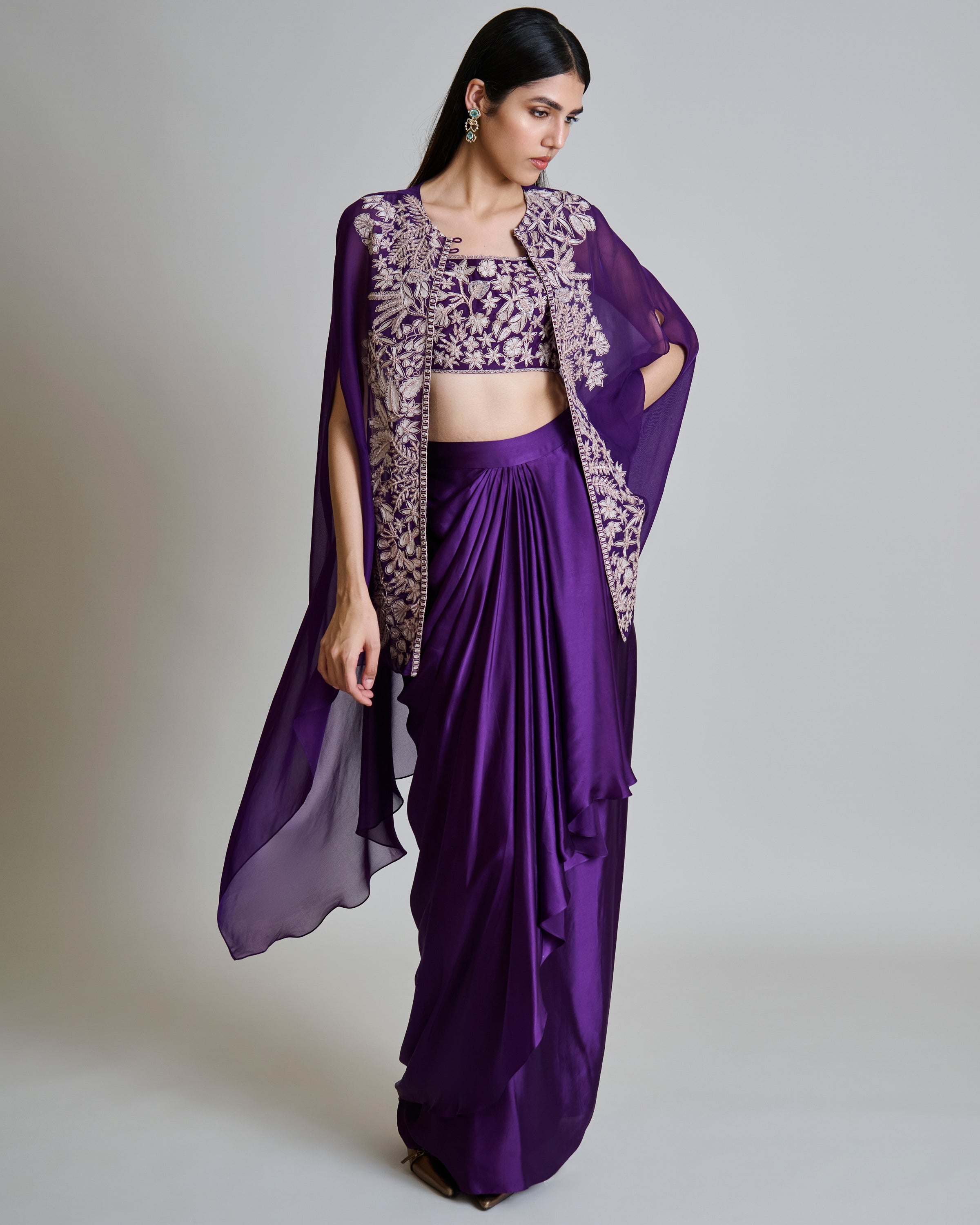 Purple Aurea Skirt Set
