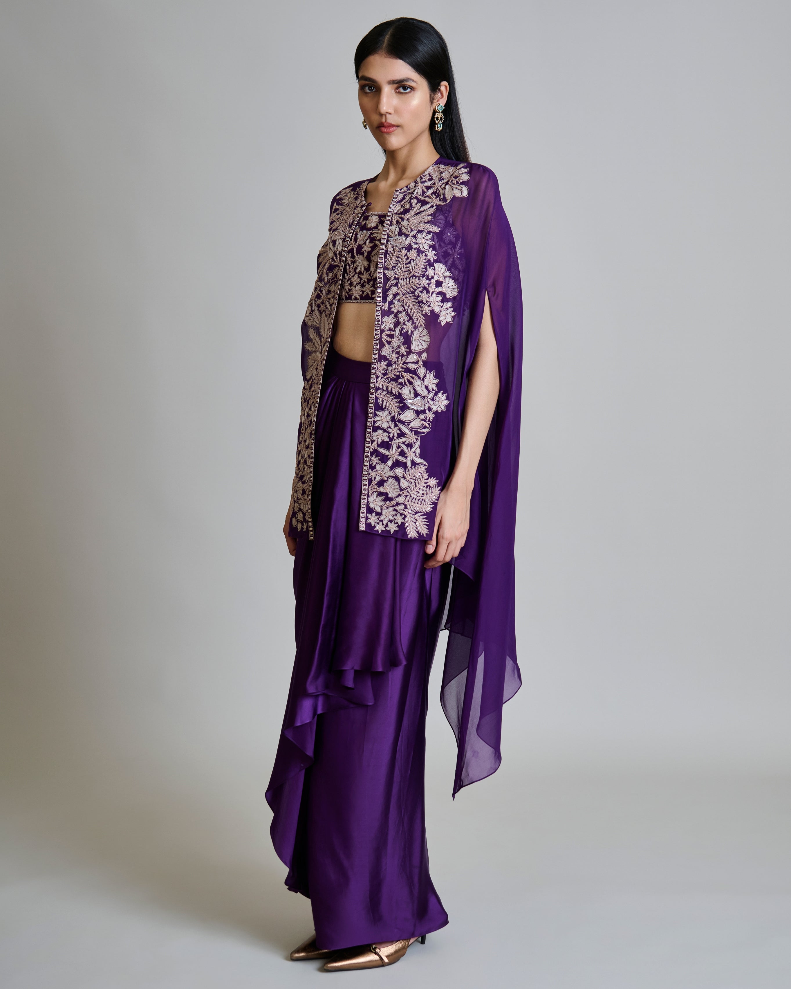 Purple Aurea Skirt Set