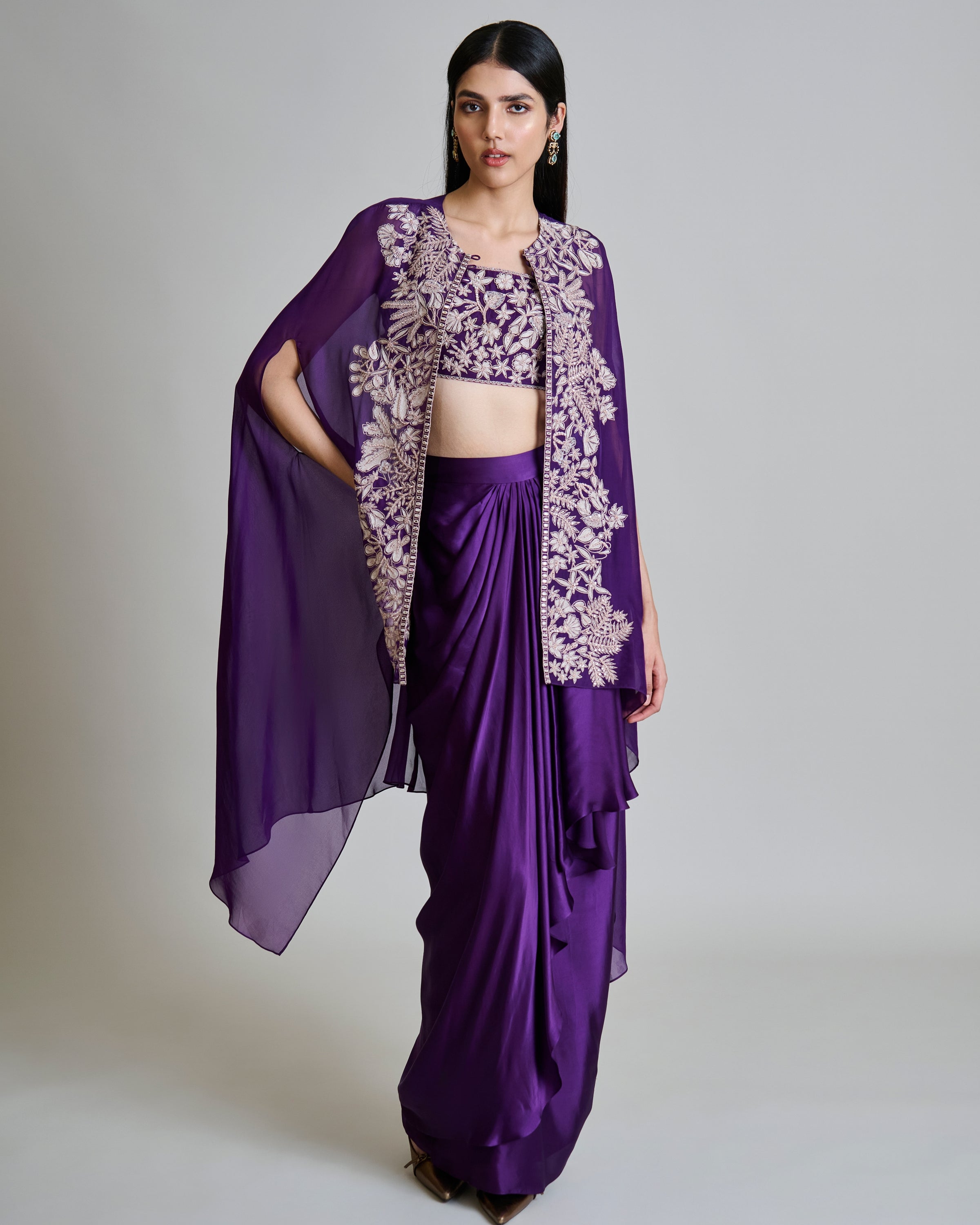 Purple Aurea Skirt Set