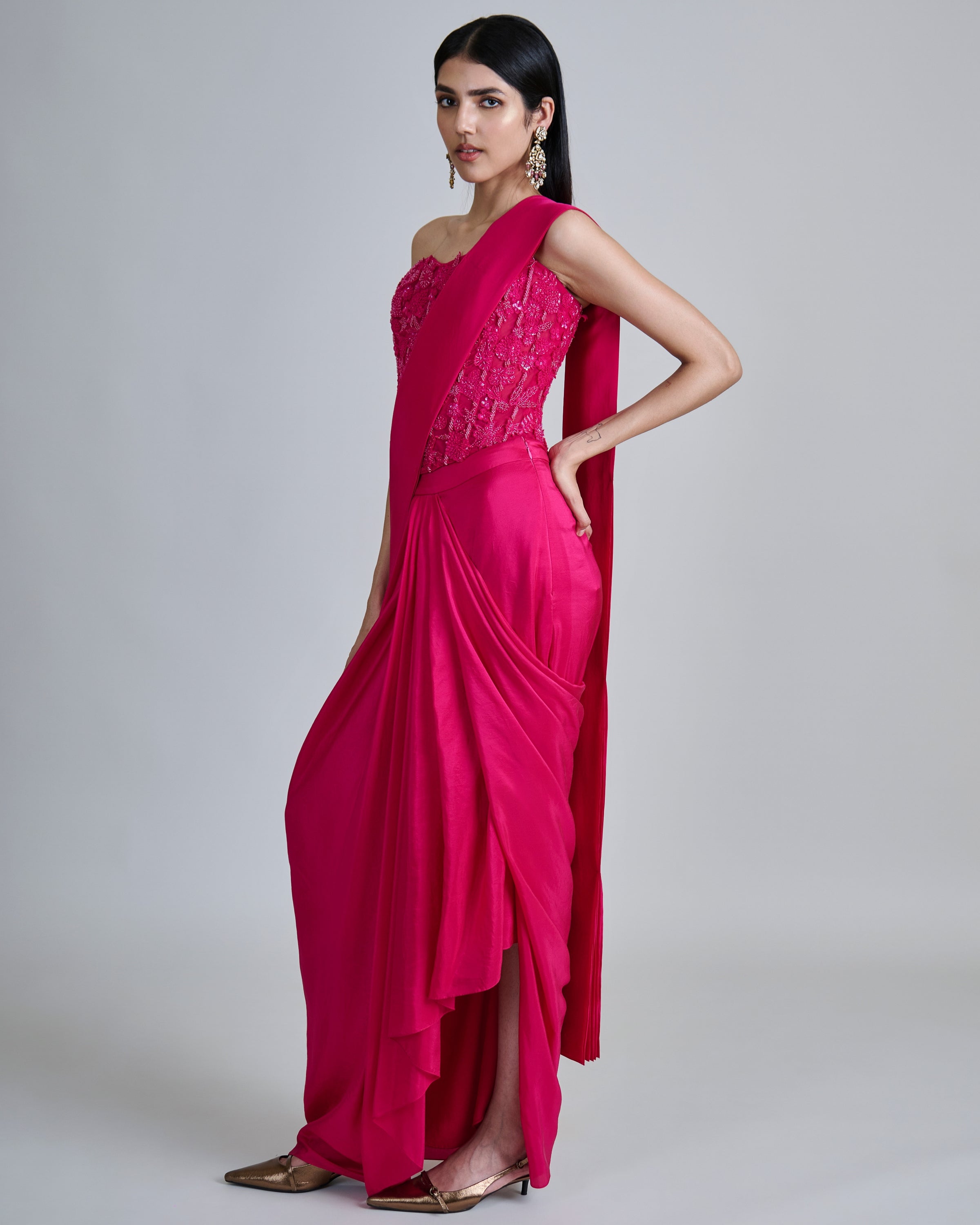 Fuchsia Zin Sari