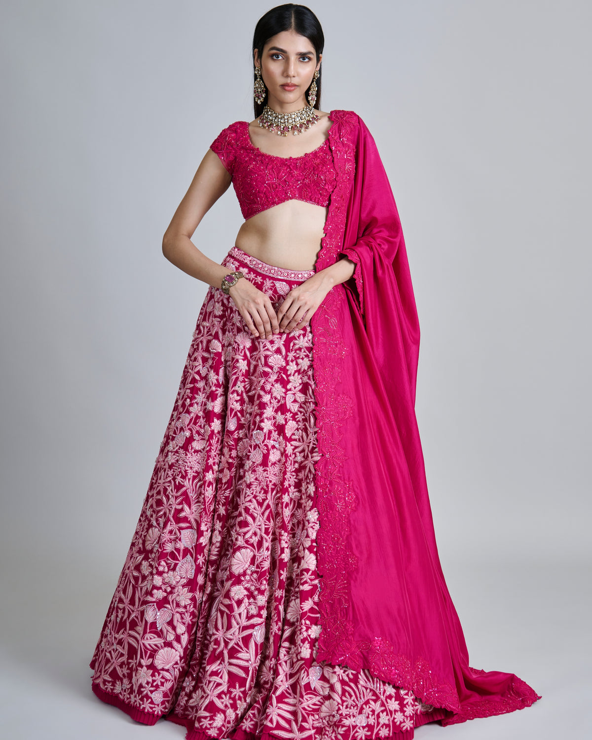 Fuchsia Celia Lehenga Set
