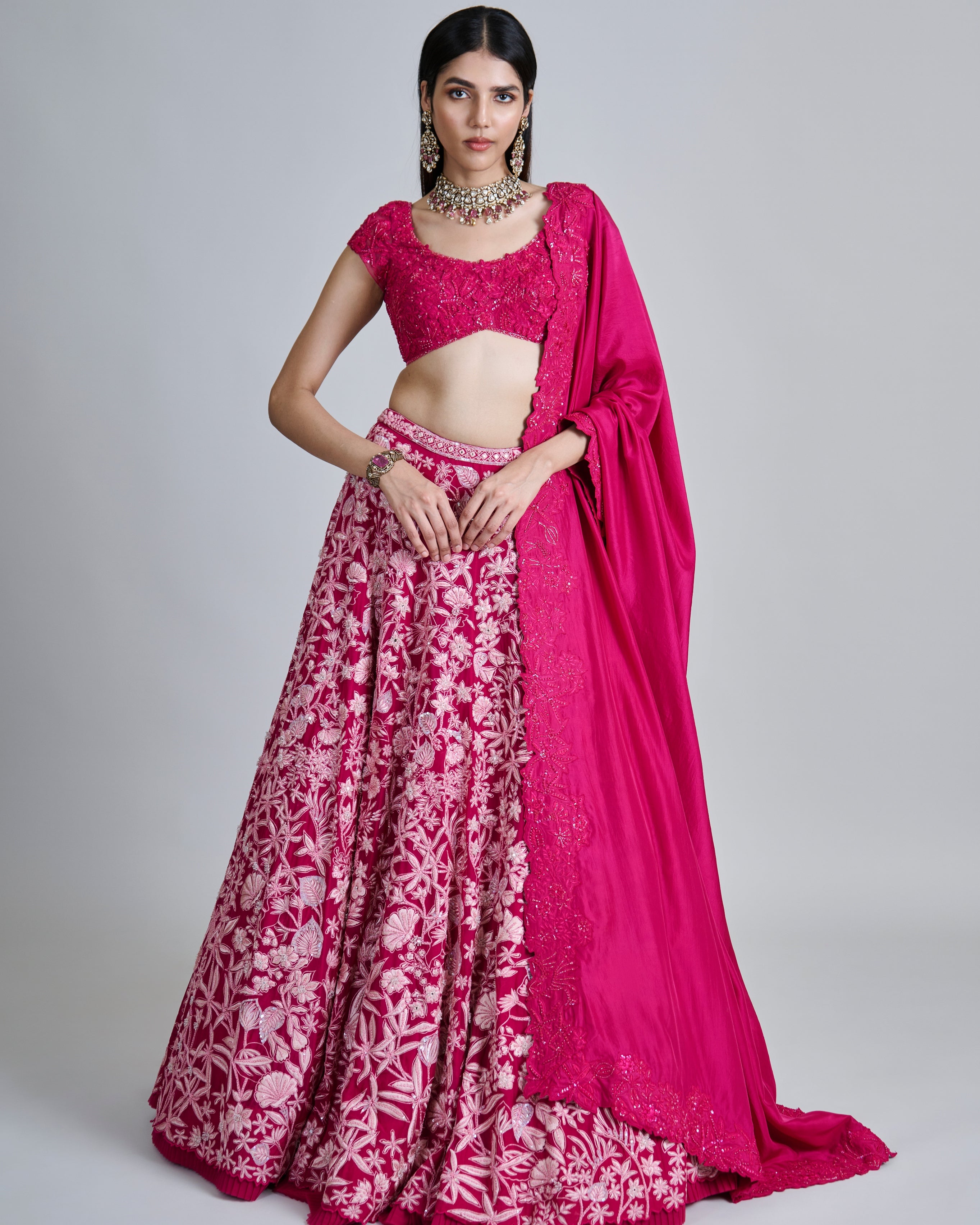 Fuchsia Celia Lehenga Set