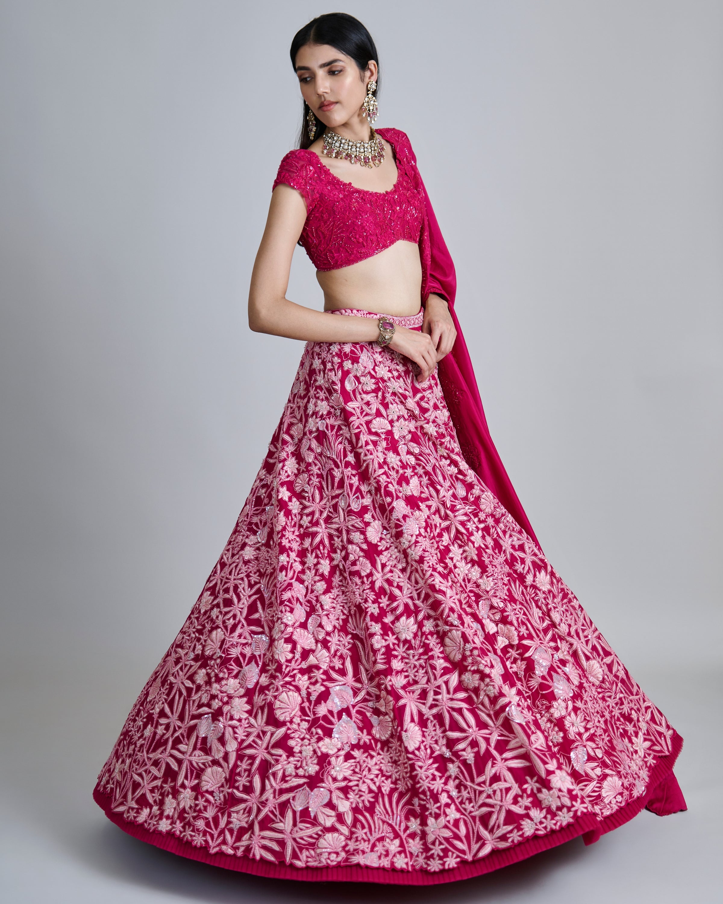 Fuchsia Celia Lehenga Set