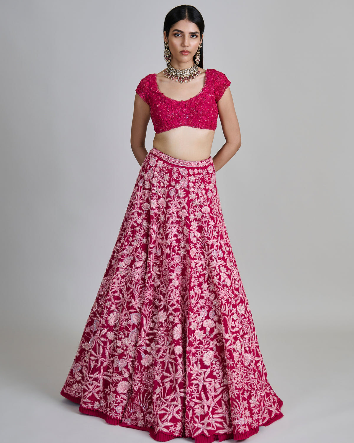 Fuchsia Celia Lehenga Set