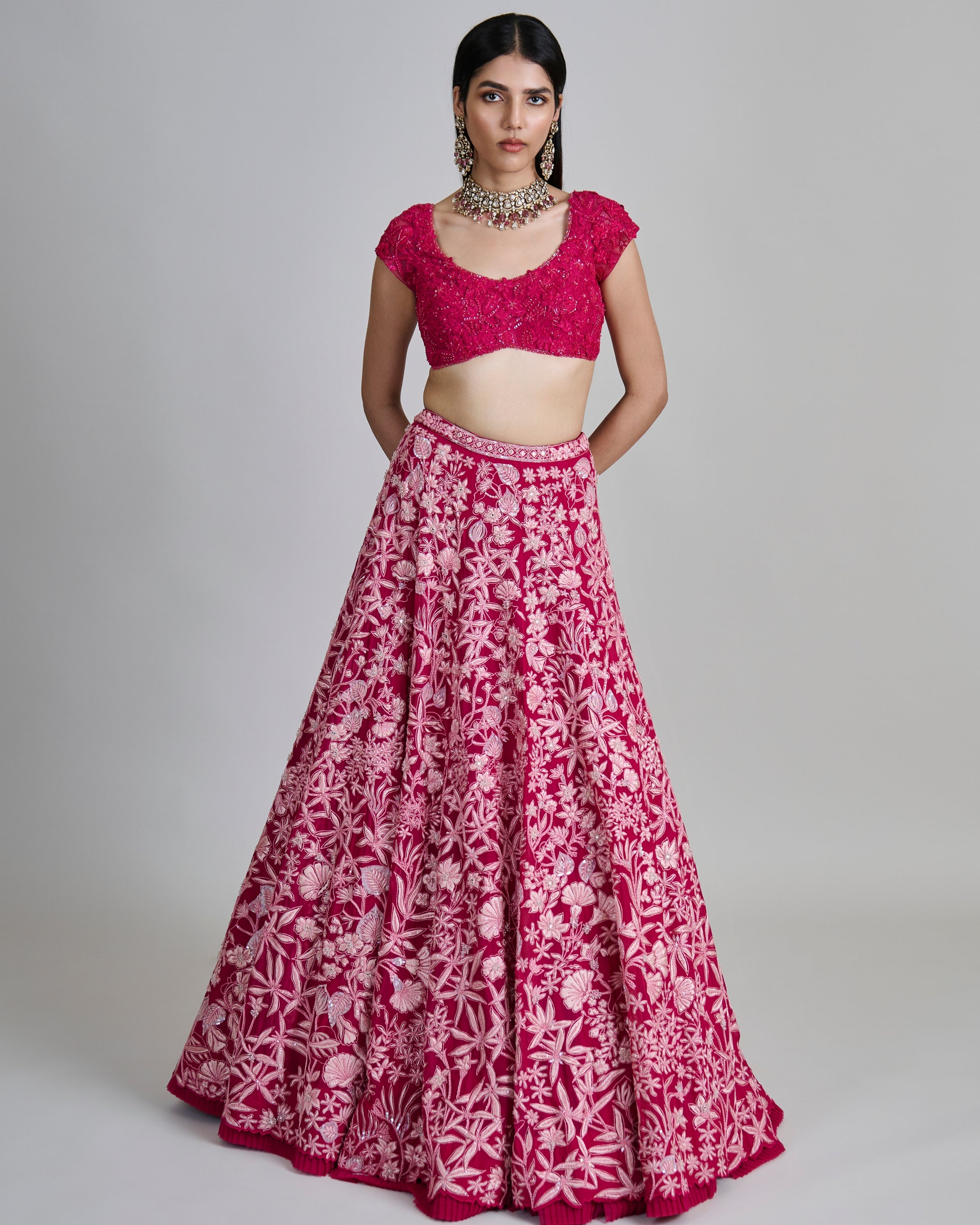 Fuchsia Celia Lehenga Set