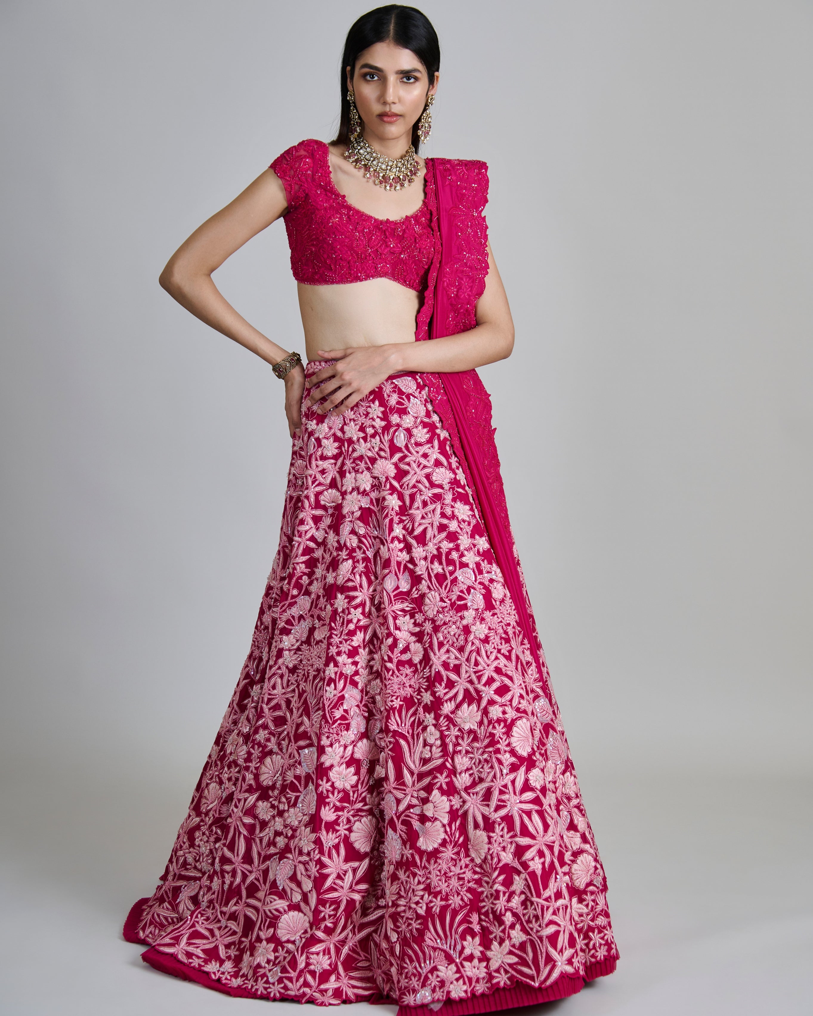 Fuchsia Celia Lehenga Set