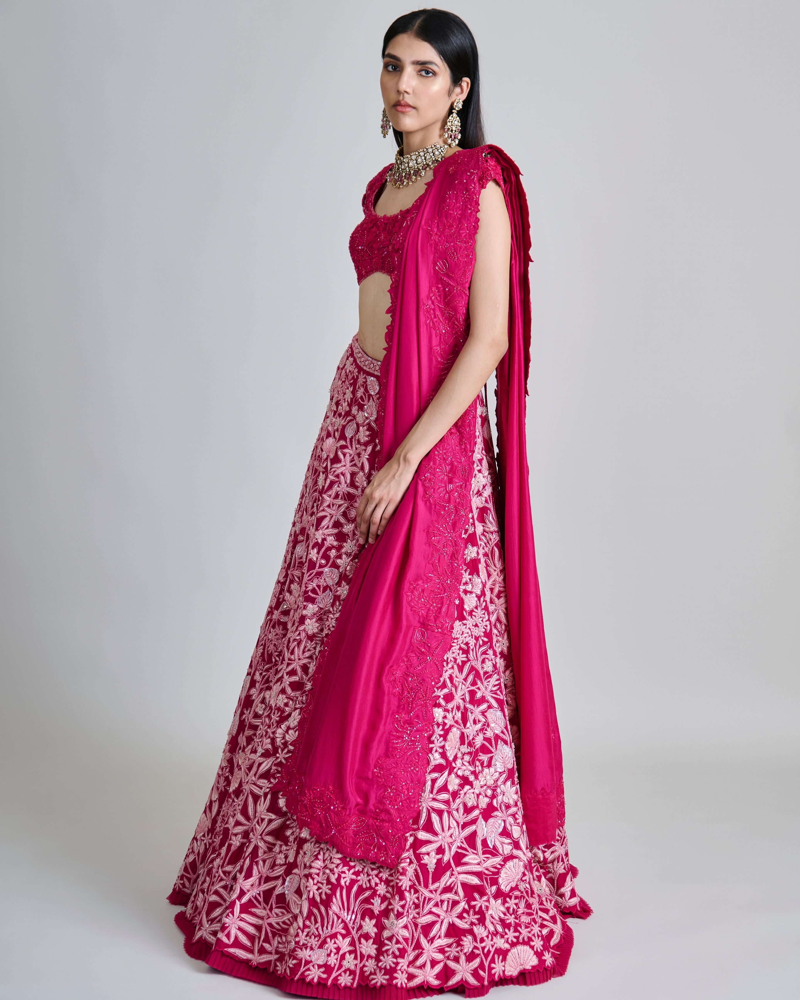 Fuchsia Celia Lehenga Set