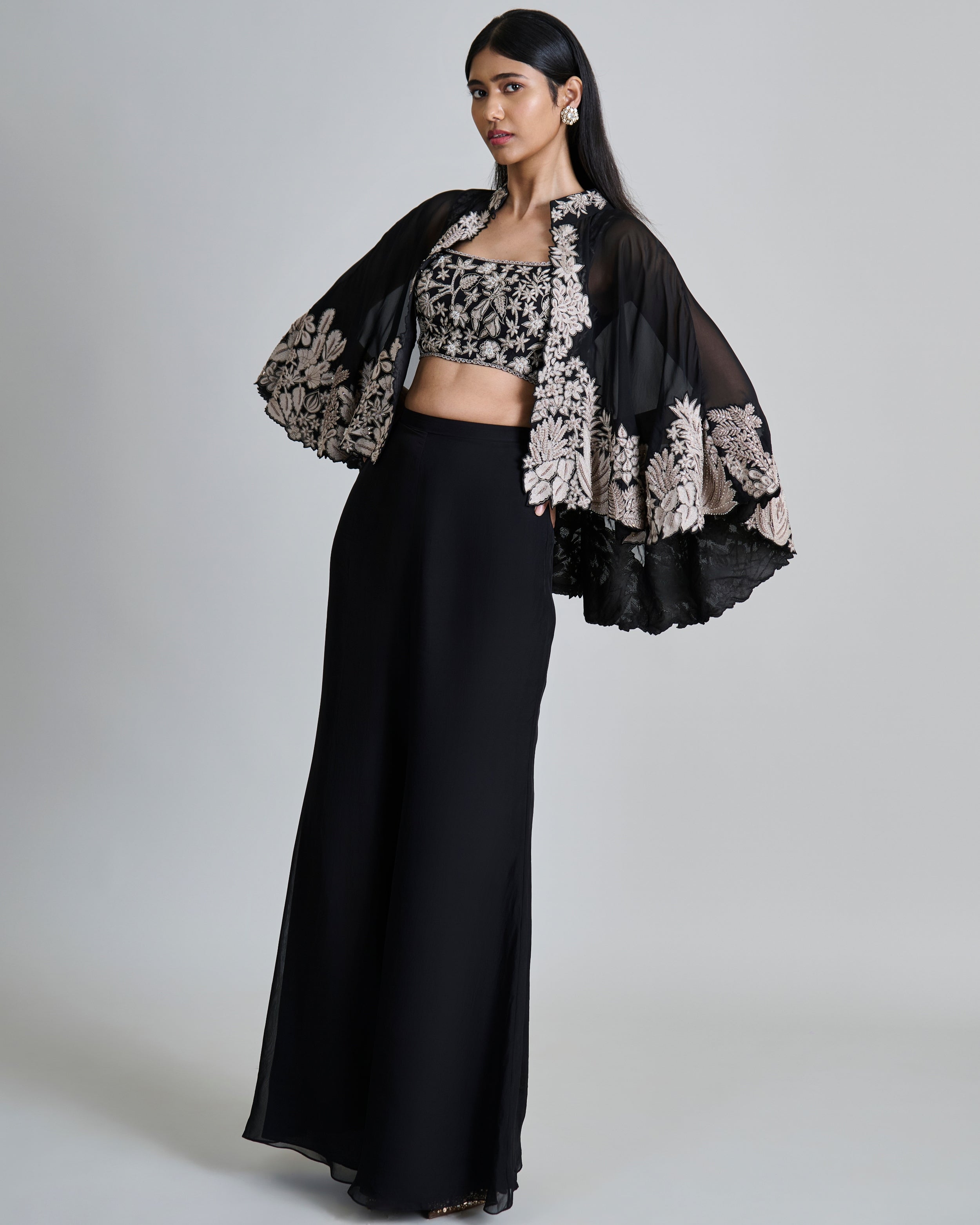 Black Kalie Cape Set