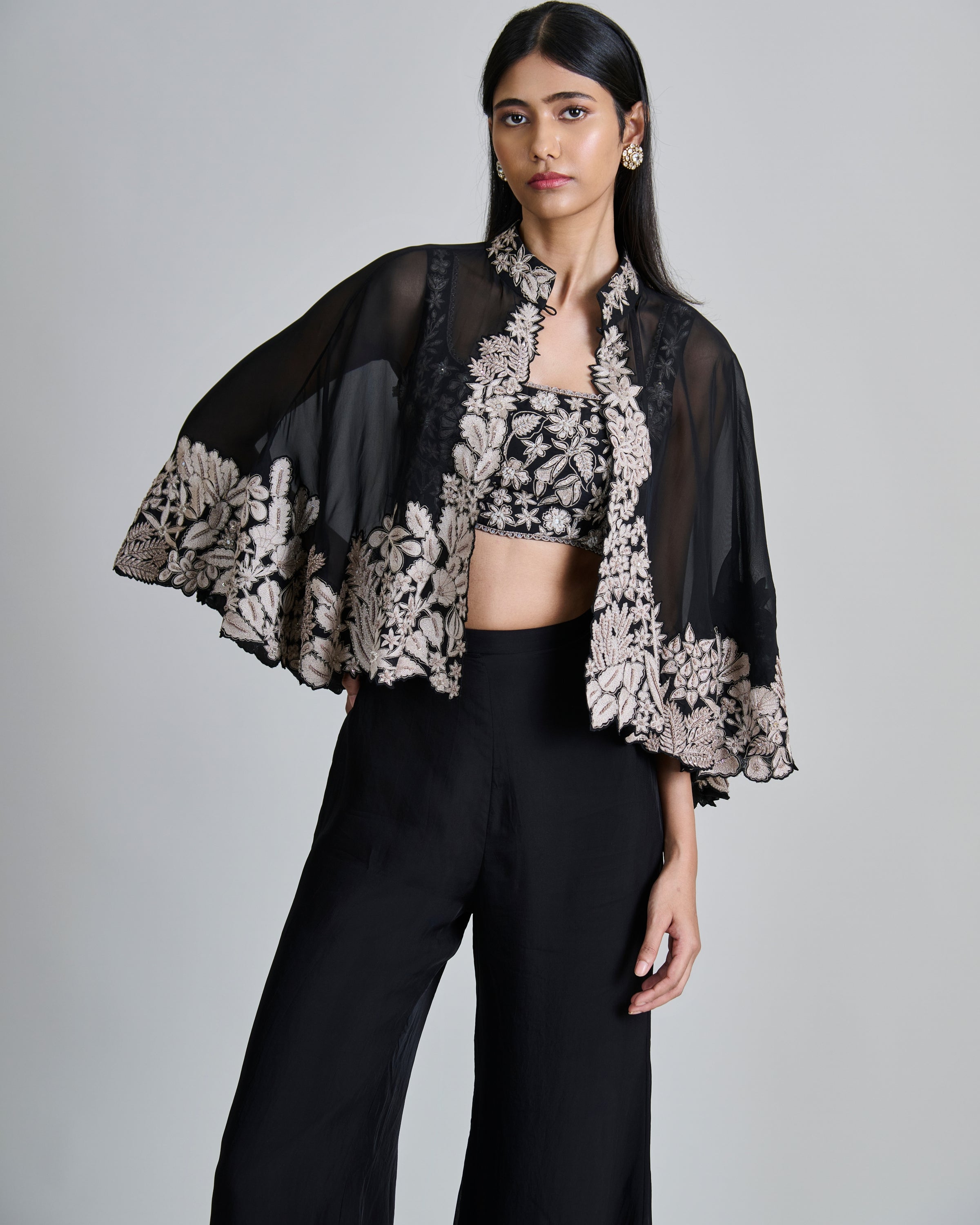 Black Kalie Cape Set