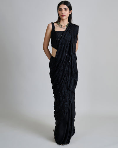 Black Yuki Sari Set