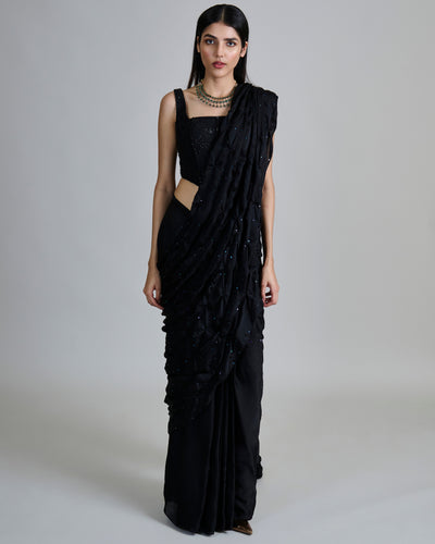 Black Yuki Sari Set