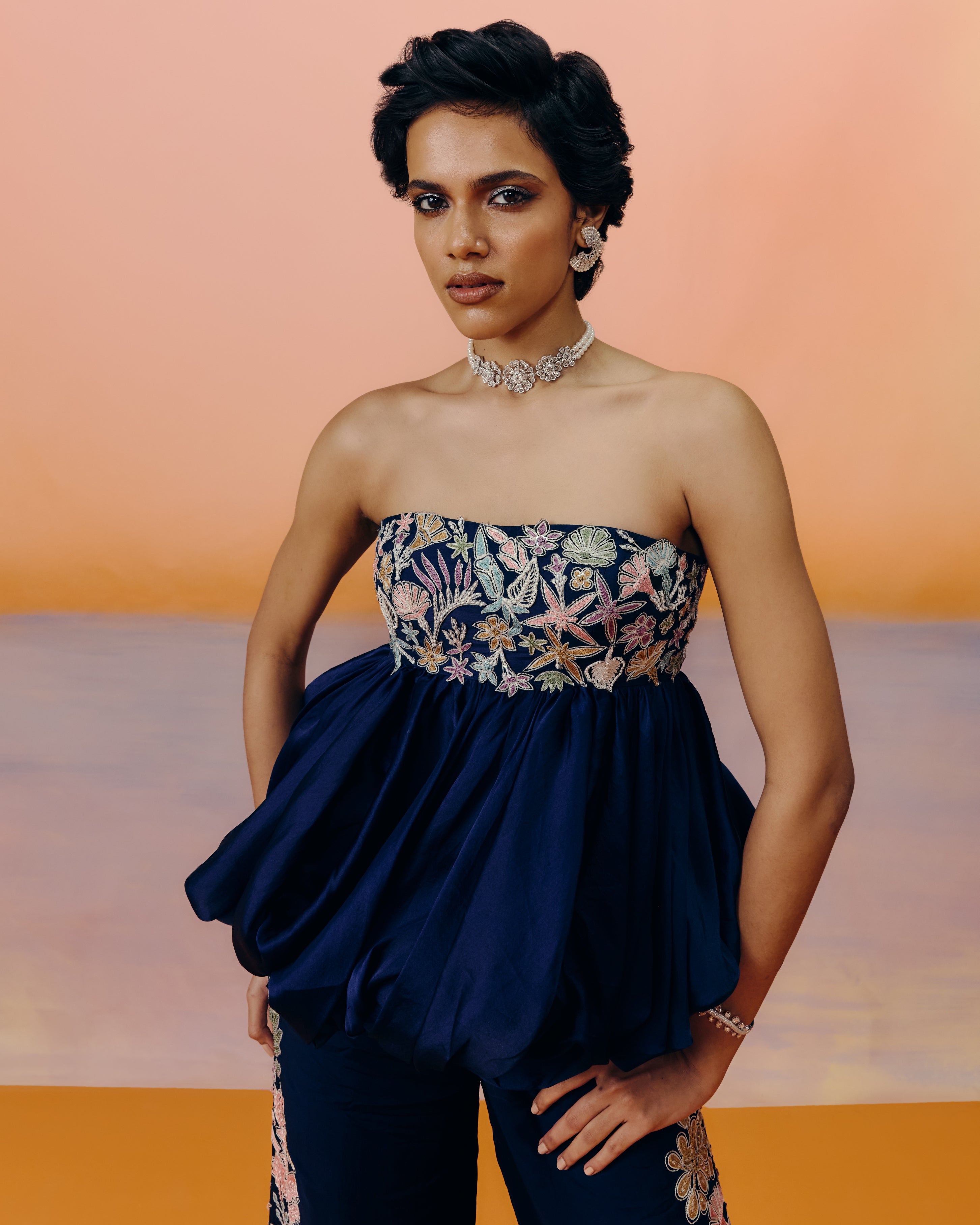 Navy Maeve Pants Set