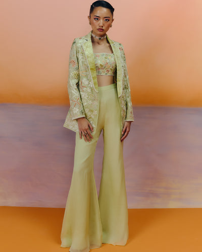 Sea Green Sele Blazer Set