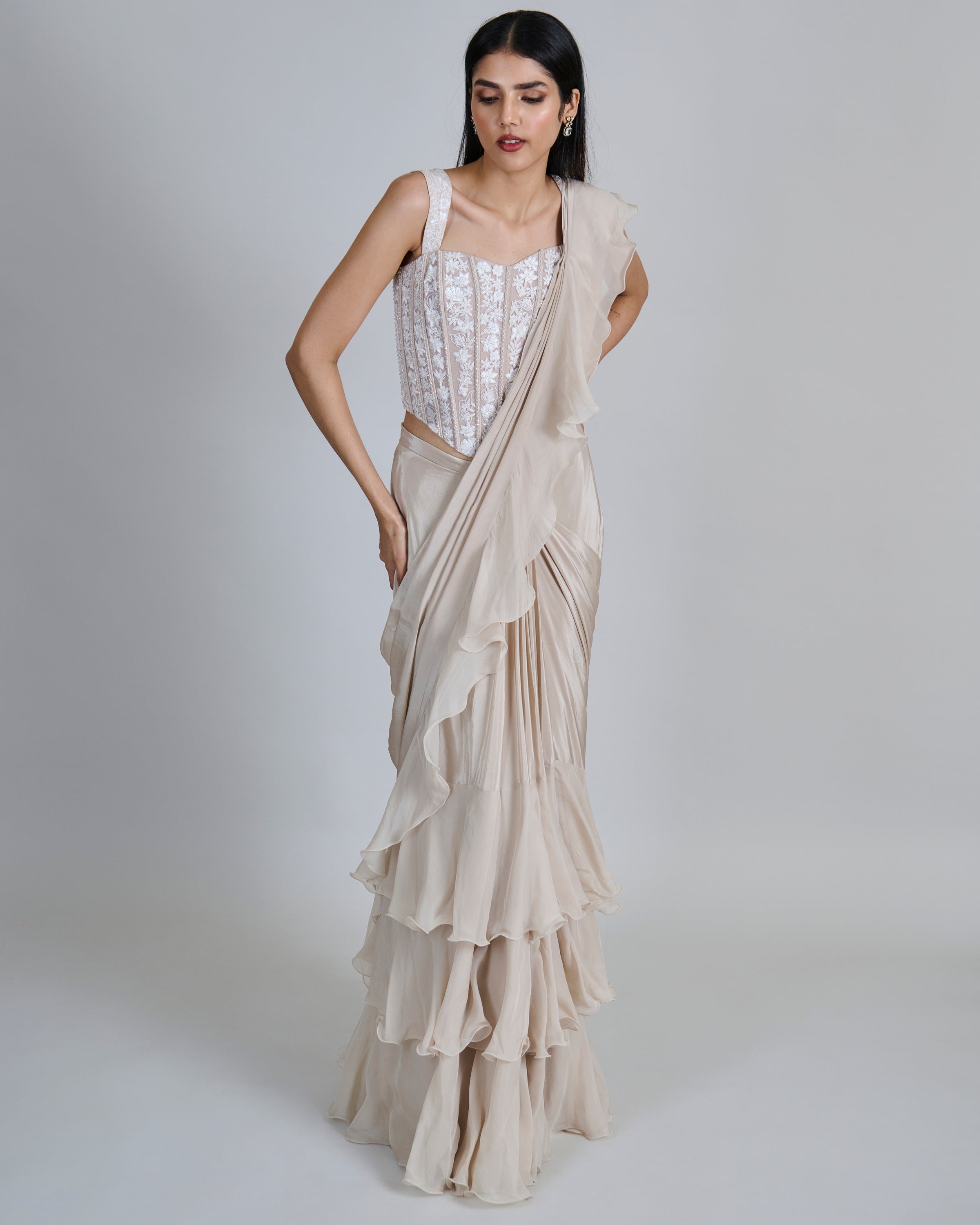 Champange With Ivory Kiyara Kurta Set