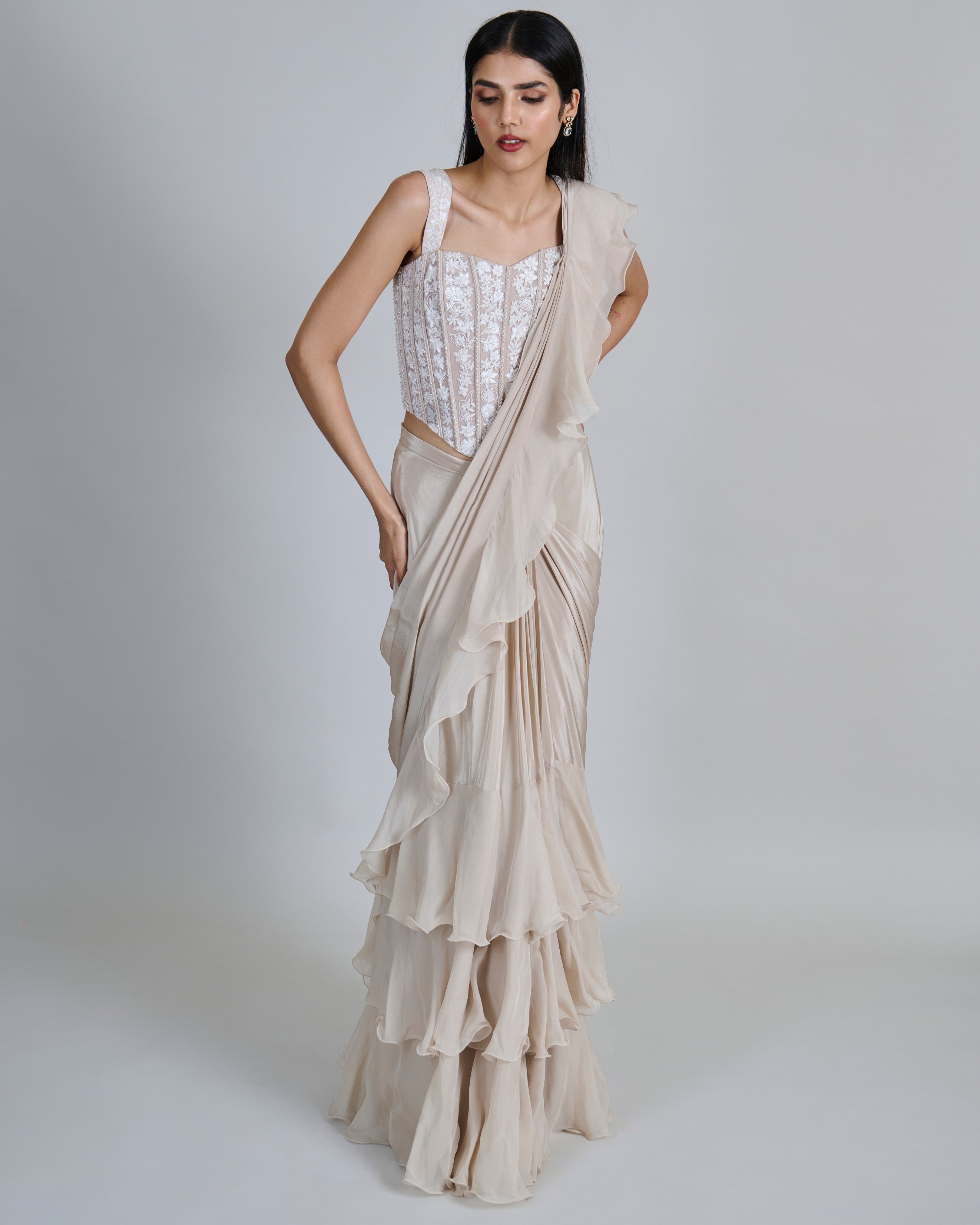 Champange With Ivory Kiyara Kurta Set