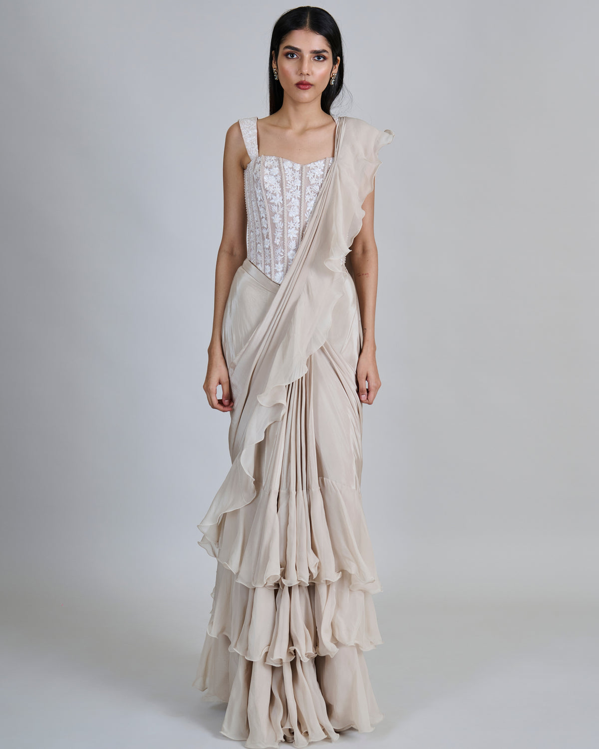 Champange With Ivory Kiyara Kurta Set