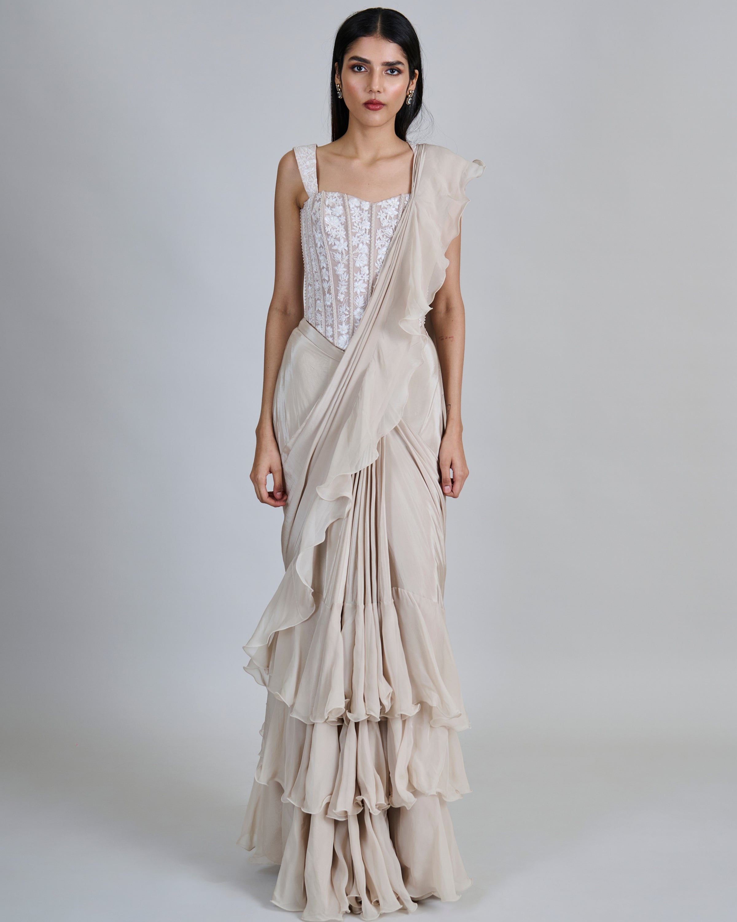 Champange With Ivory Kiyara Kurta Set