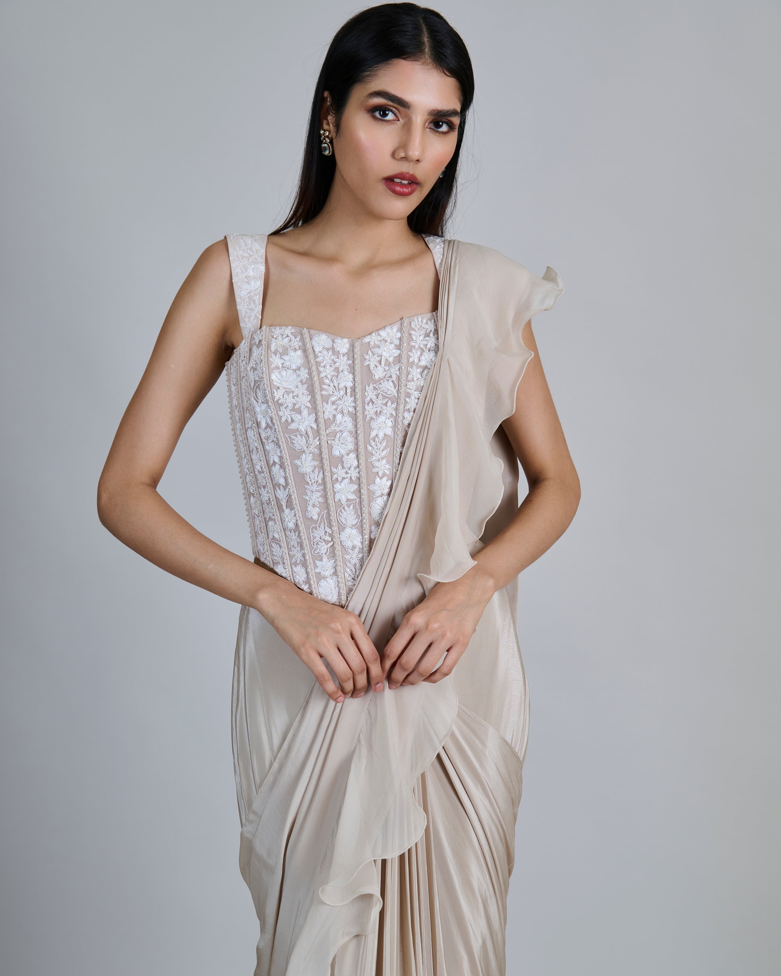 Champange With Ivory Kiyara Kurta Set