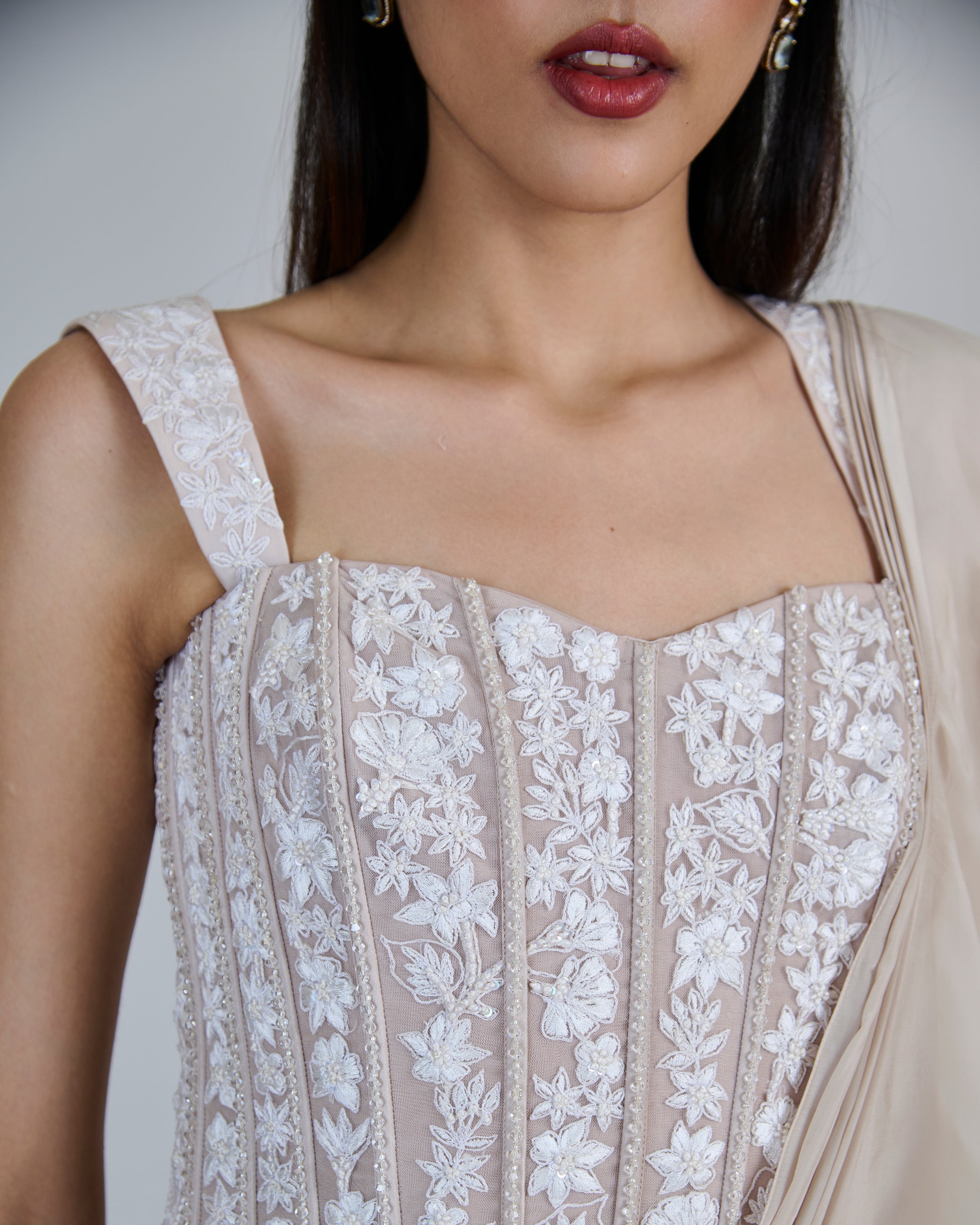 Champange With Ivory Kiyara Kurta Set