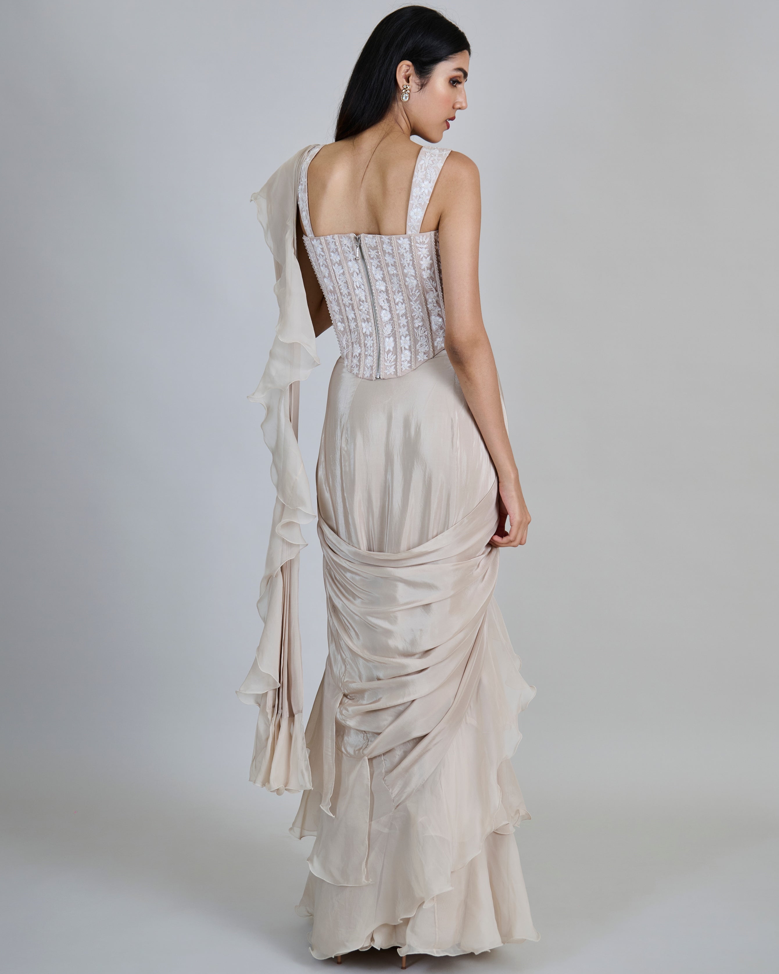 Champange With Ivory Kiyara Kurta Set