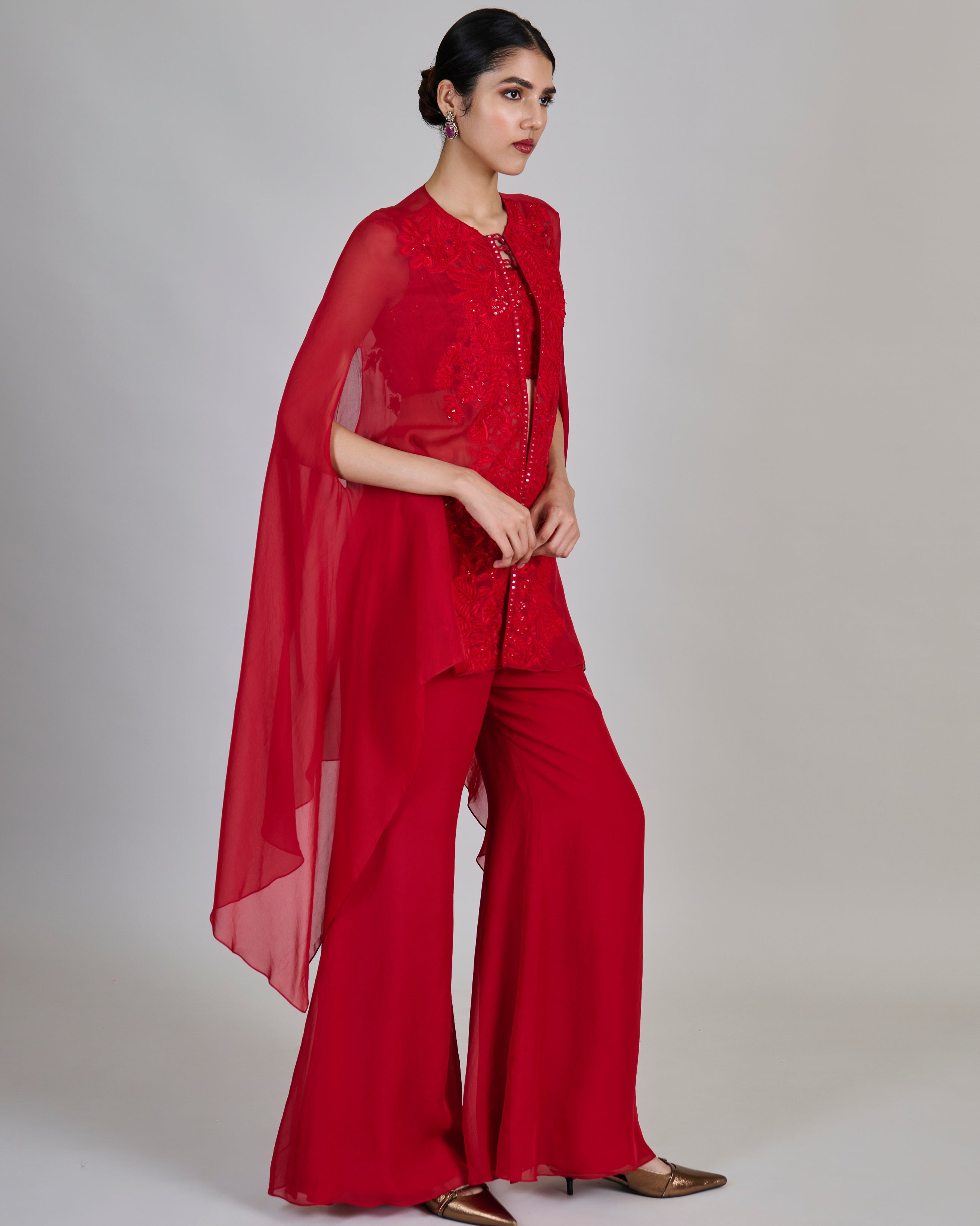 Red Aurea Pant Set