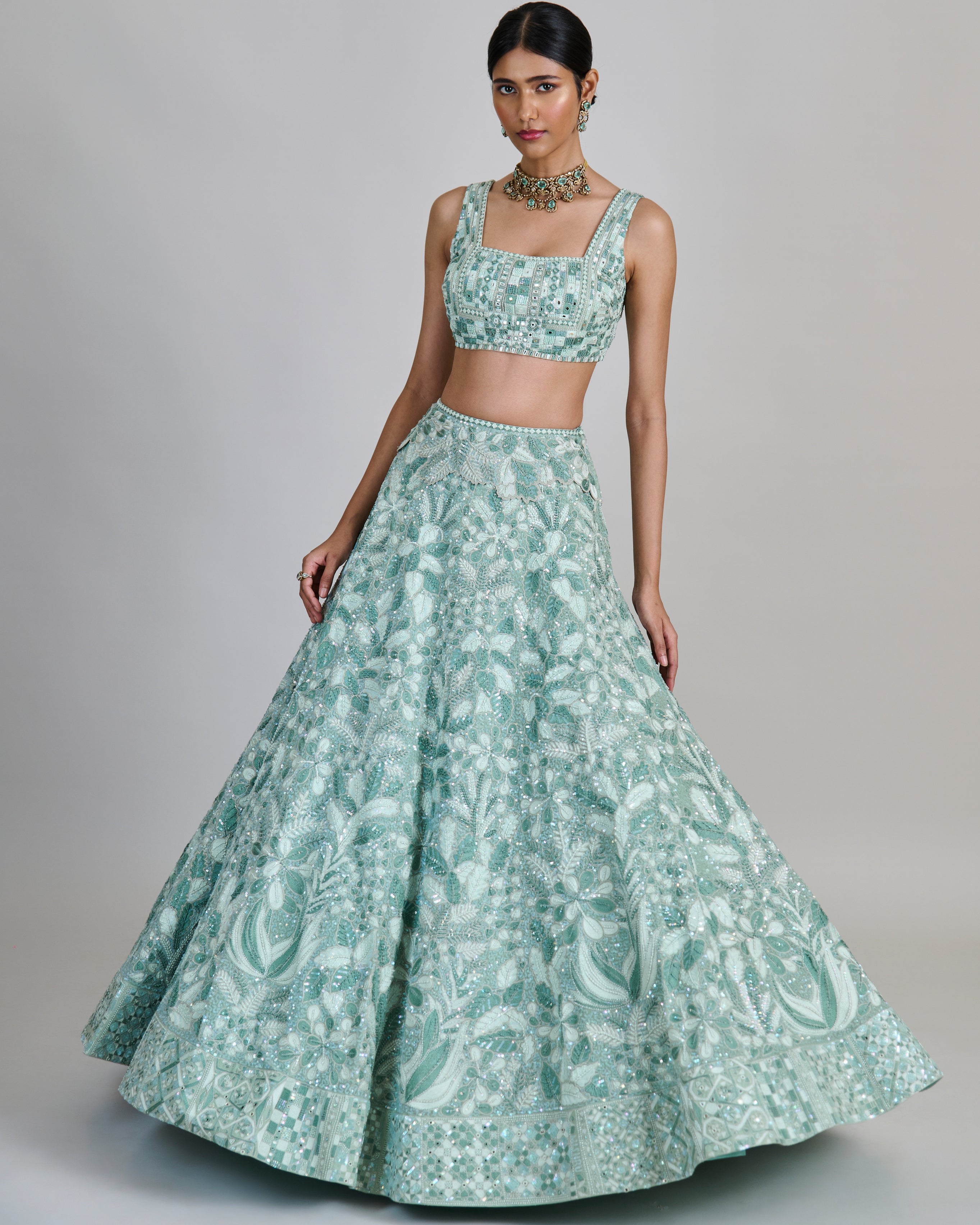 Mint Emeris Lehenga Set