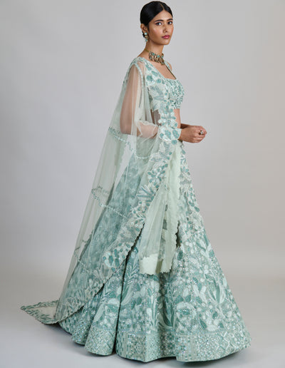 Mint Emeris Lehenga Set